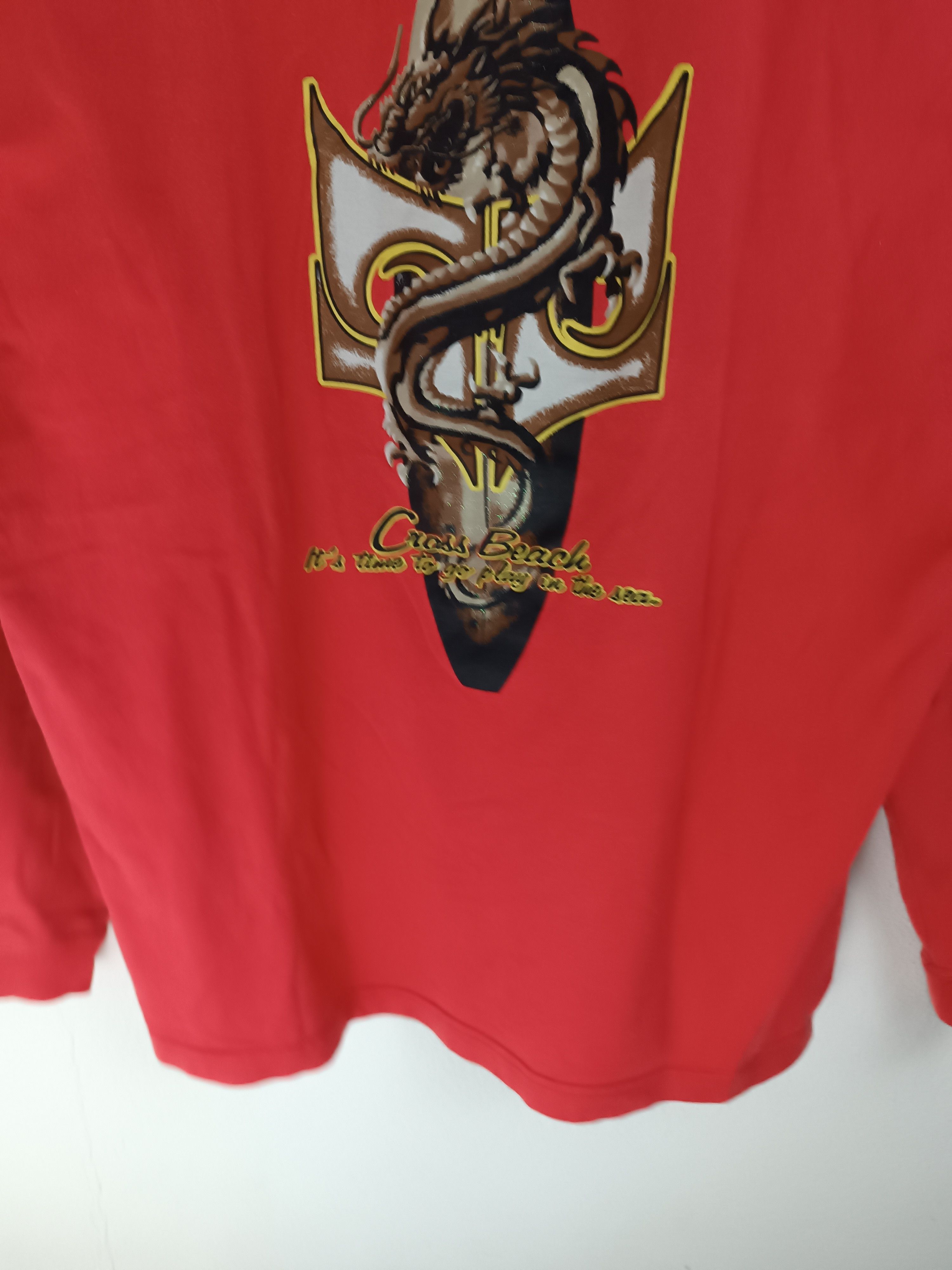 Vintage VINTAGE CROSS BEACH DRAGON SURF LOGO BEACH TEE jnco dogtown Size US M / EU 48-50 / 2 - 13 Thumbnail