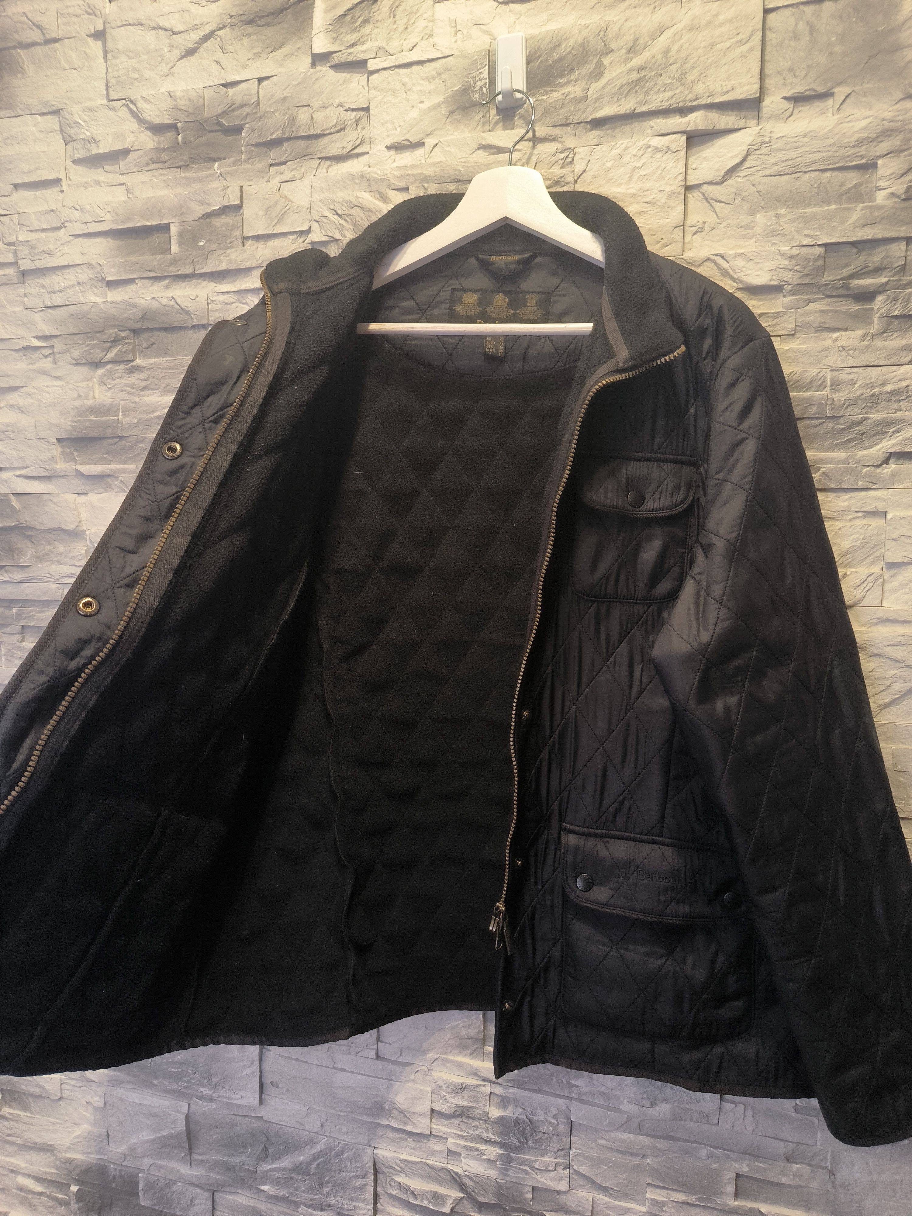 Barbour × Vintage Barbour Jacket Vintage Logo Navy Size XL / US 12-14 / IT 48-50 - 4 Thumbnail