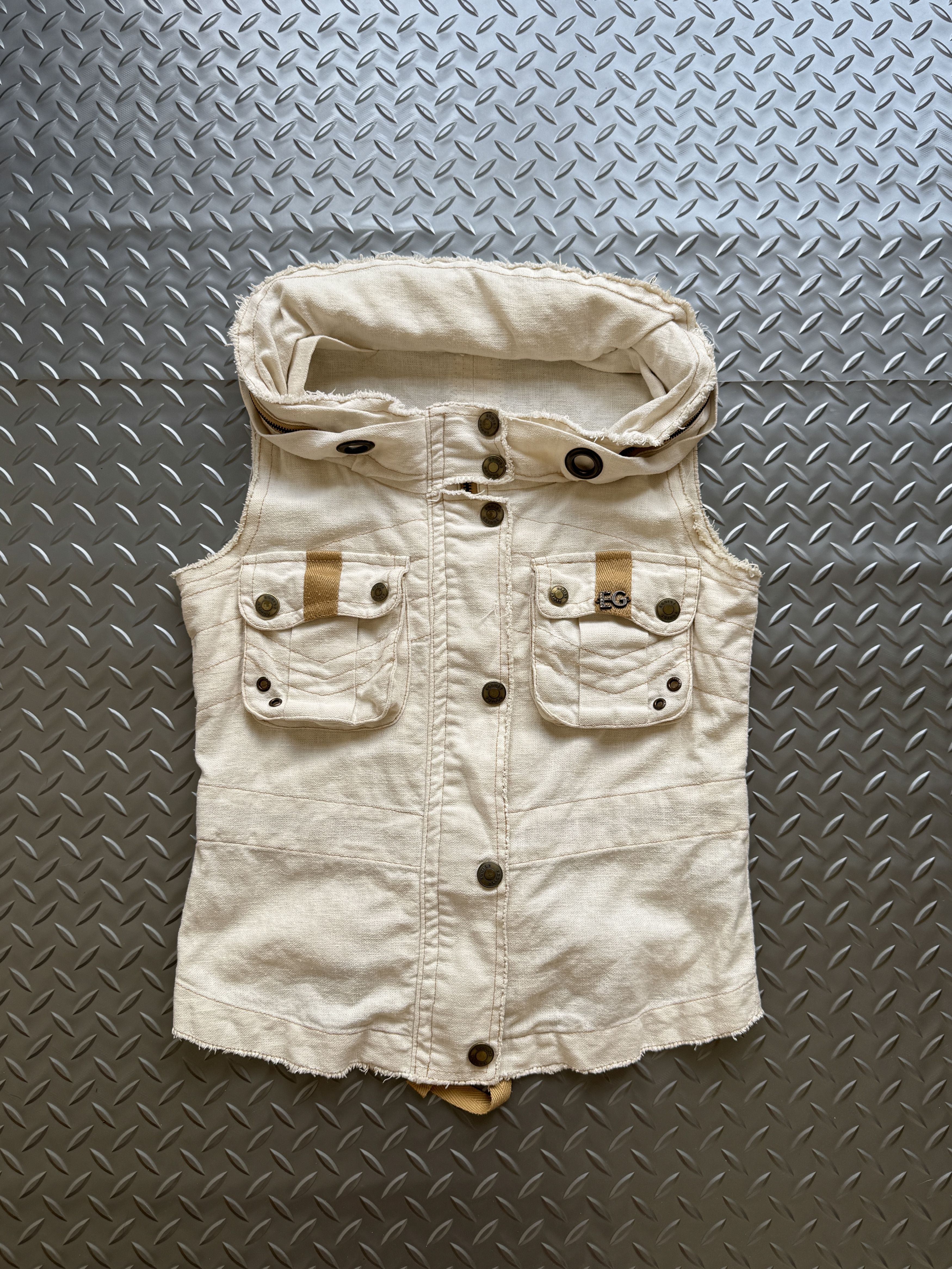 If Six Was Nine EGOIST Hooded Utility Vest – Off White / Ecru Size S / US 4 / IT 40 - 2 Thumbnail
