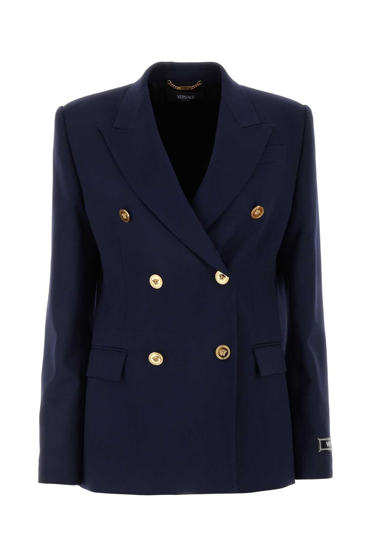 image of Versace Giacca in Blue, Women's (Size Medium)