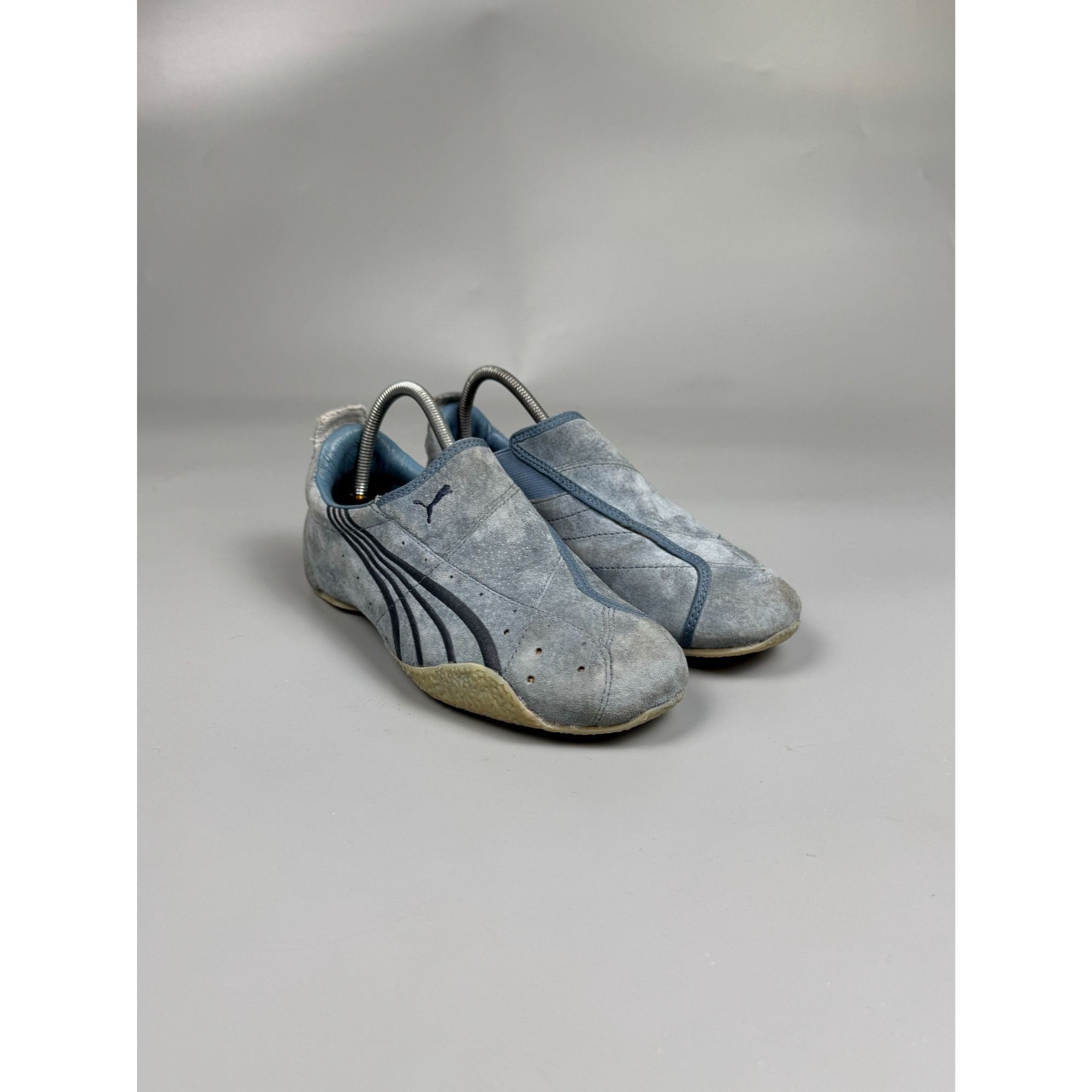Puma Vintage Puma Uke Blue Suede Sneakers (Y1257) Size US 7 / IT 37 - 2 Thumbnail