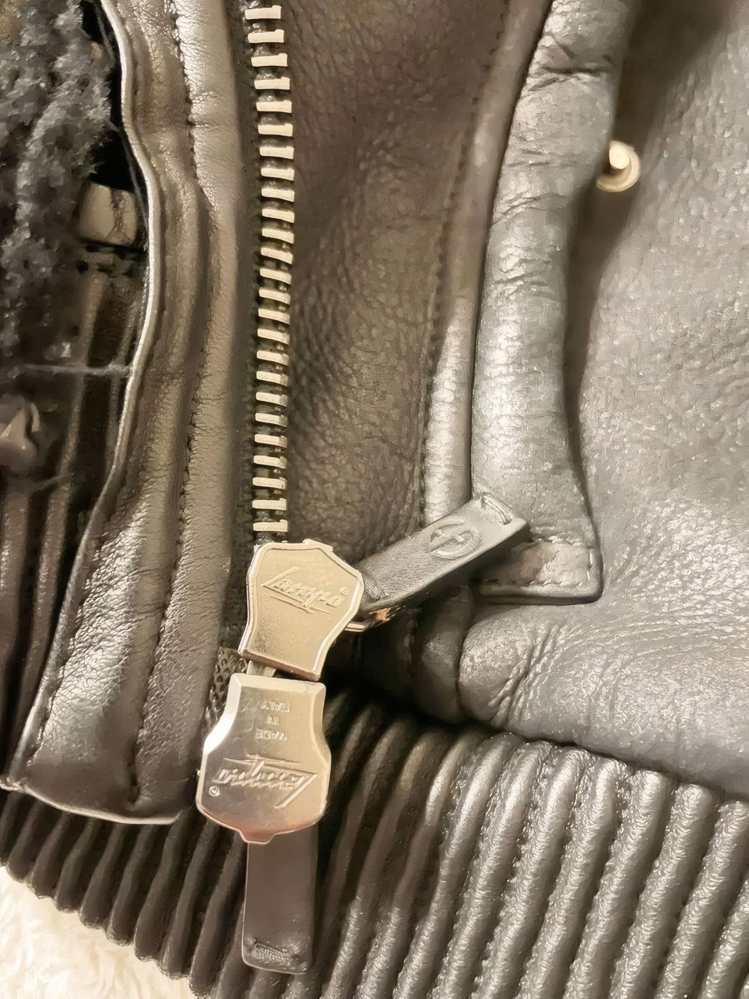 Giorgio Armani Shearling Leather Bomber Jacket