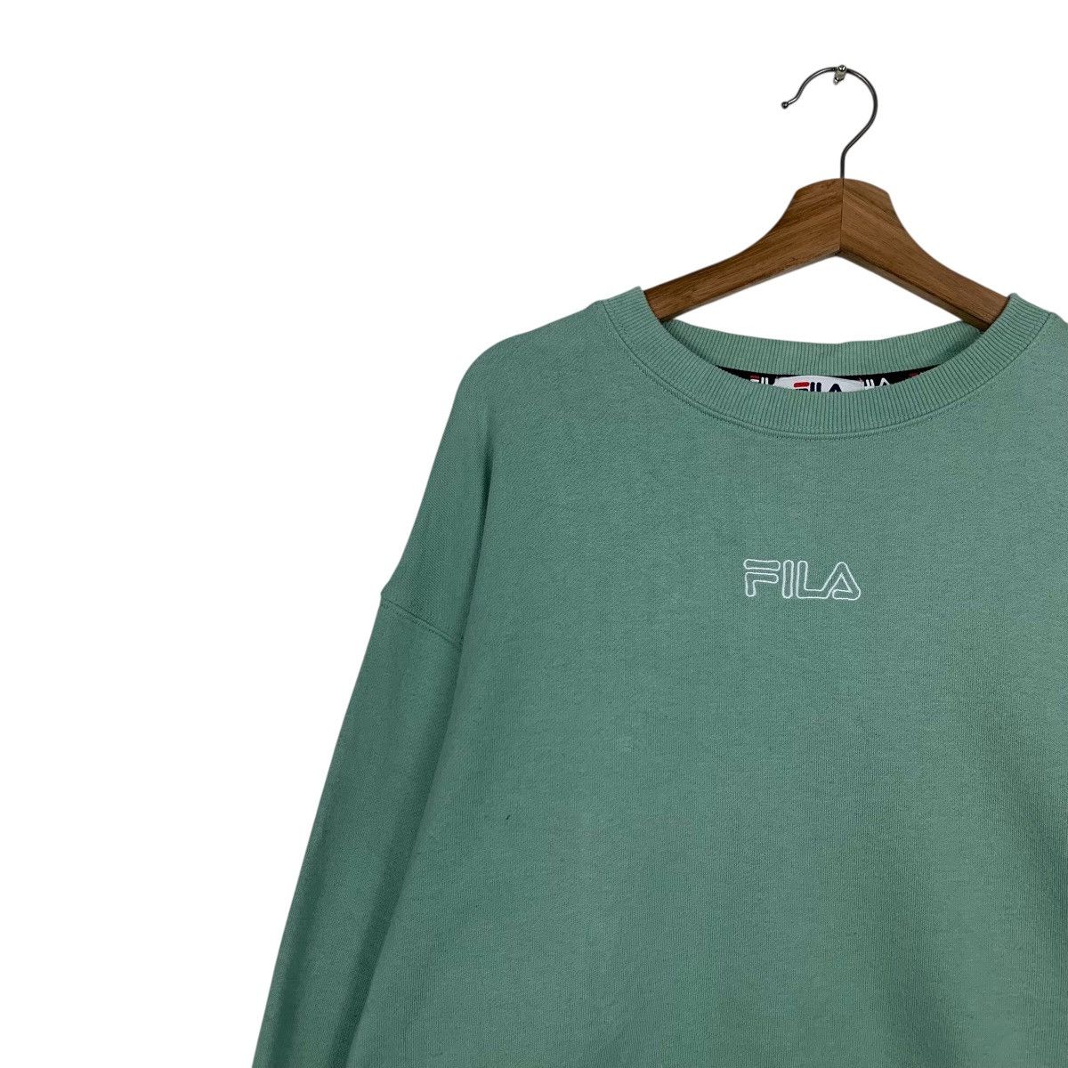 Fila FILA Embroidery Center Logo Crewneck Sweatshirt #3599-C165 Size L / US 10 / IT 46 - 4 Thumbnail