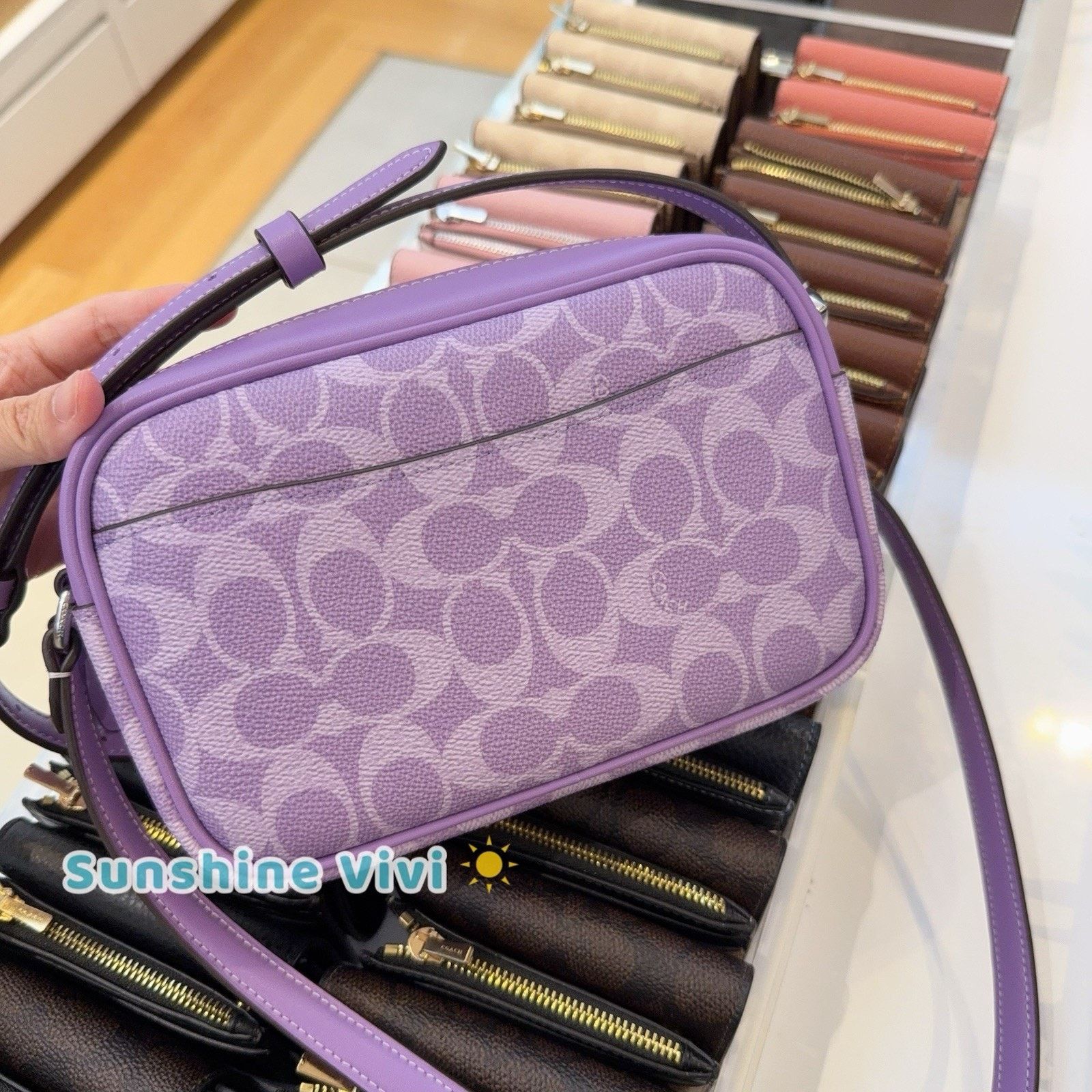Coach NWT Coach CY752 Mini Jamie Camera Bag Canvas Silver/Iris Size ONE SIZE - 3 Thumbnail
