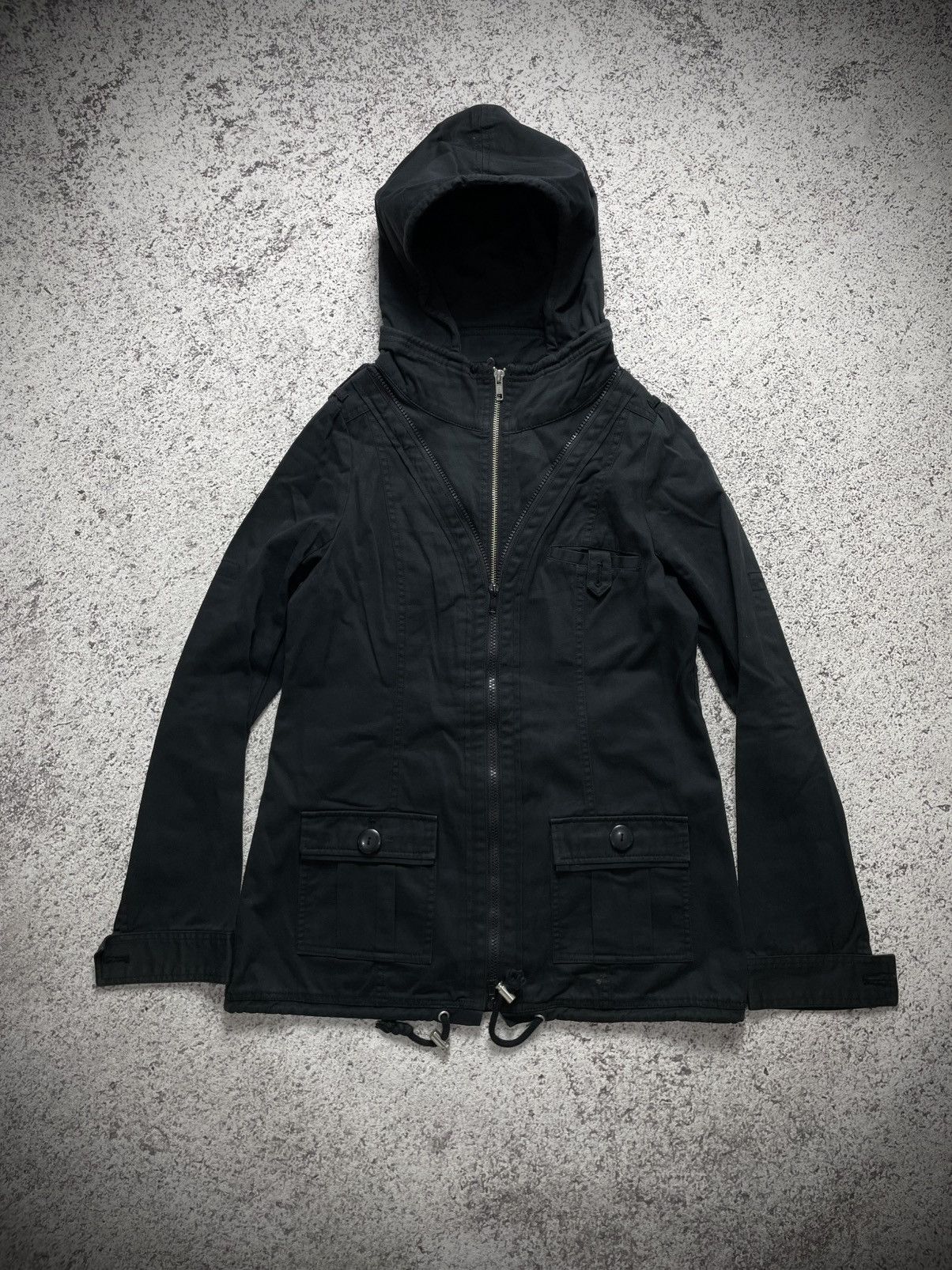 If Six Was Nine 2000s Re dark - Apocalypse 2way hooded Gothic Jacket Vkei Size US M / EU 48-50 / 2 - 3 Thumbnail