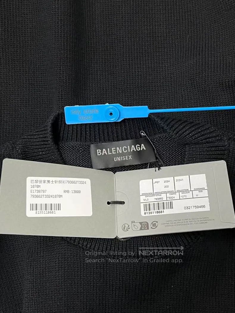 Balenciaga Balenciaga Letter Logo Printed Long Sleeve Crew Neck Sweat Size US M / EU 48-50 / 2 - 5 Thumbnail