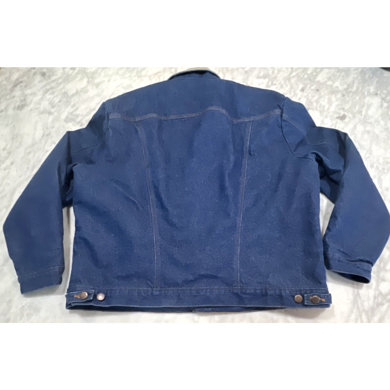 Wrangler VINTAGE Wrangler Western Denim Jacket Men’s XL Blue Blanket Lined Workwear Size US XL / EU 56 / 4 - 4 Thumbnail