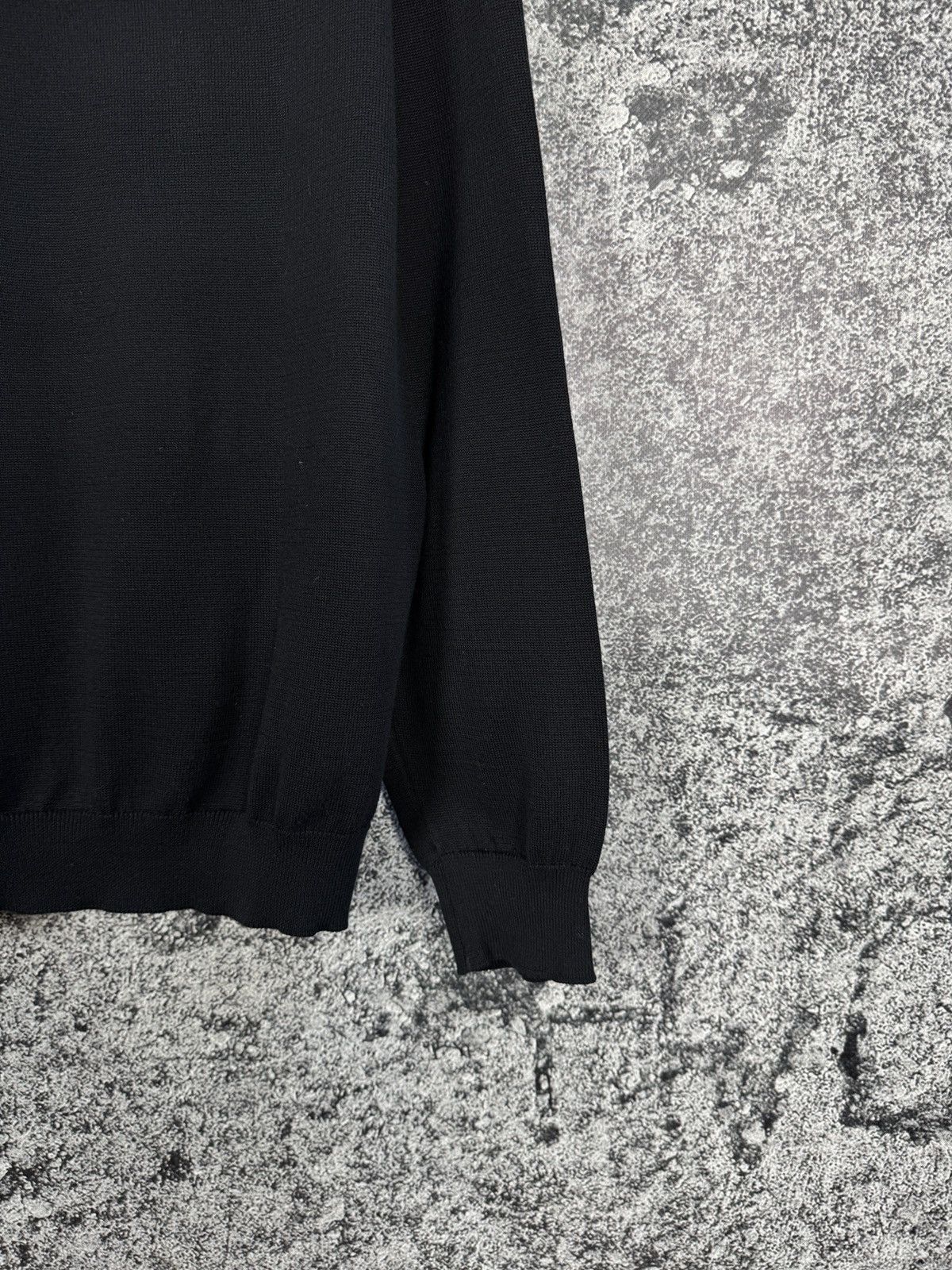 Lacoste Men’s Lacoste Crewneck Cotton Black Sweater Pullover XL Size US XL / EU 56 / 4 - 14 Thumbnail