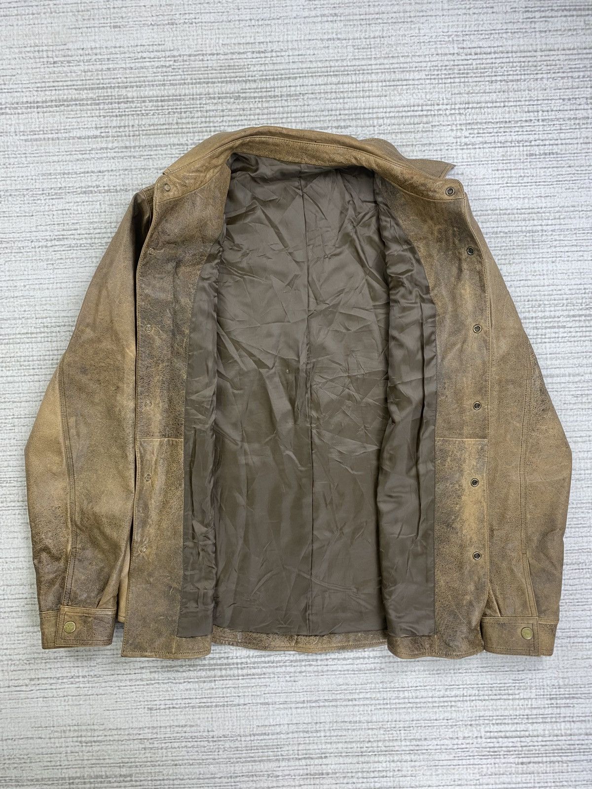 Designer × Vintage Vintage Figaro Full Leather Brown Buttoned Jacket Size US M / EU 48-50 / 2 - 5 Thumbnail