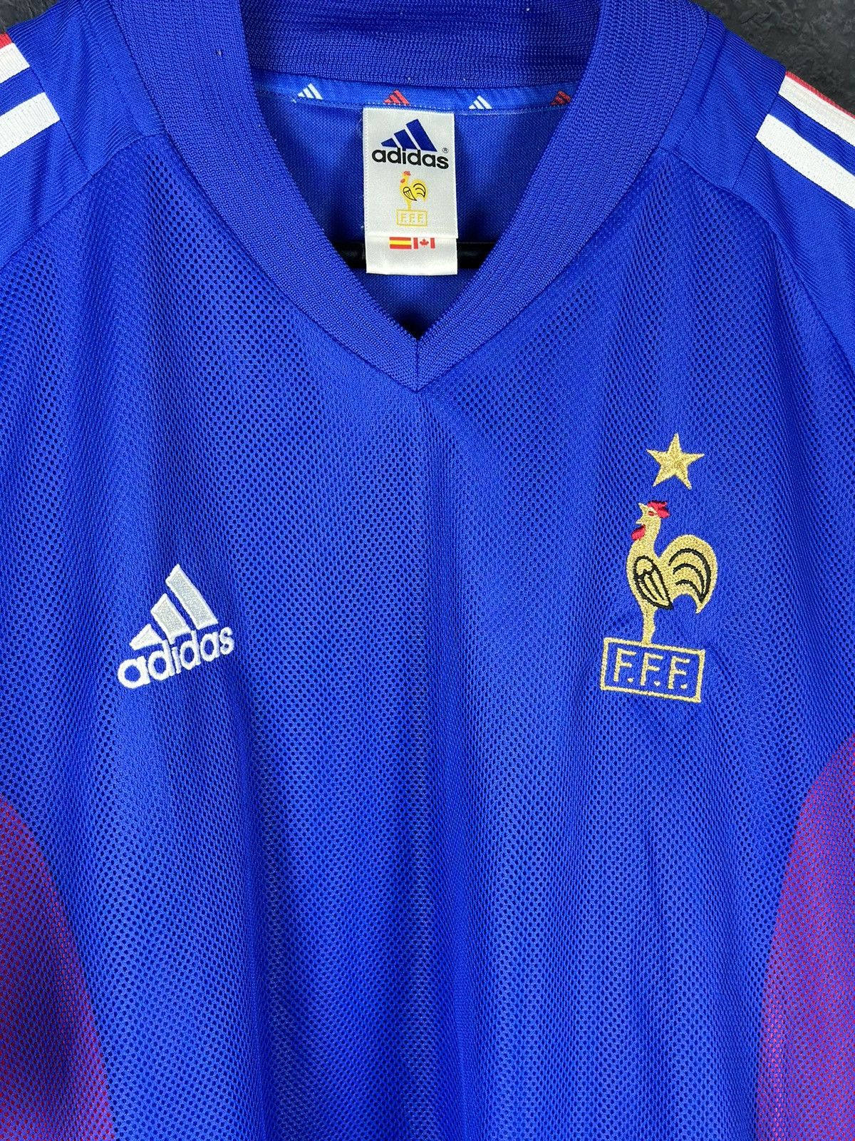 Adidas × Vintage Vintage 2002-04 France Adidas Home Soccer Jersey Size US XL / EU 56 / 4 - 3 Thumbnail