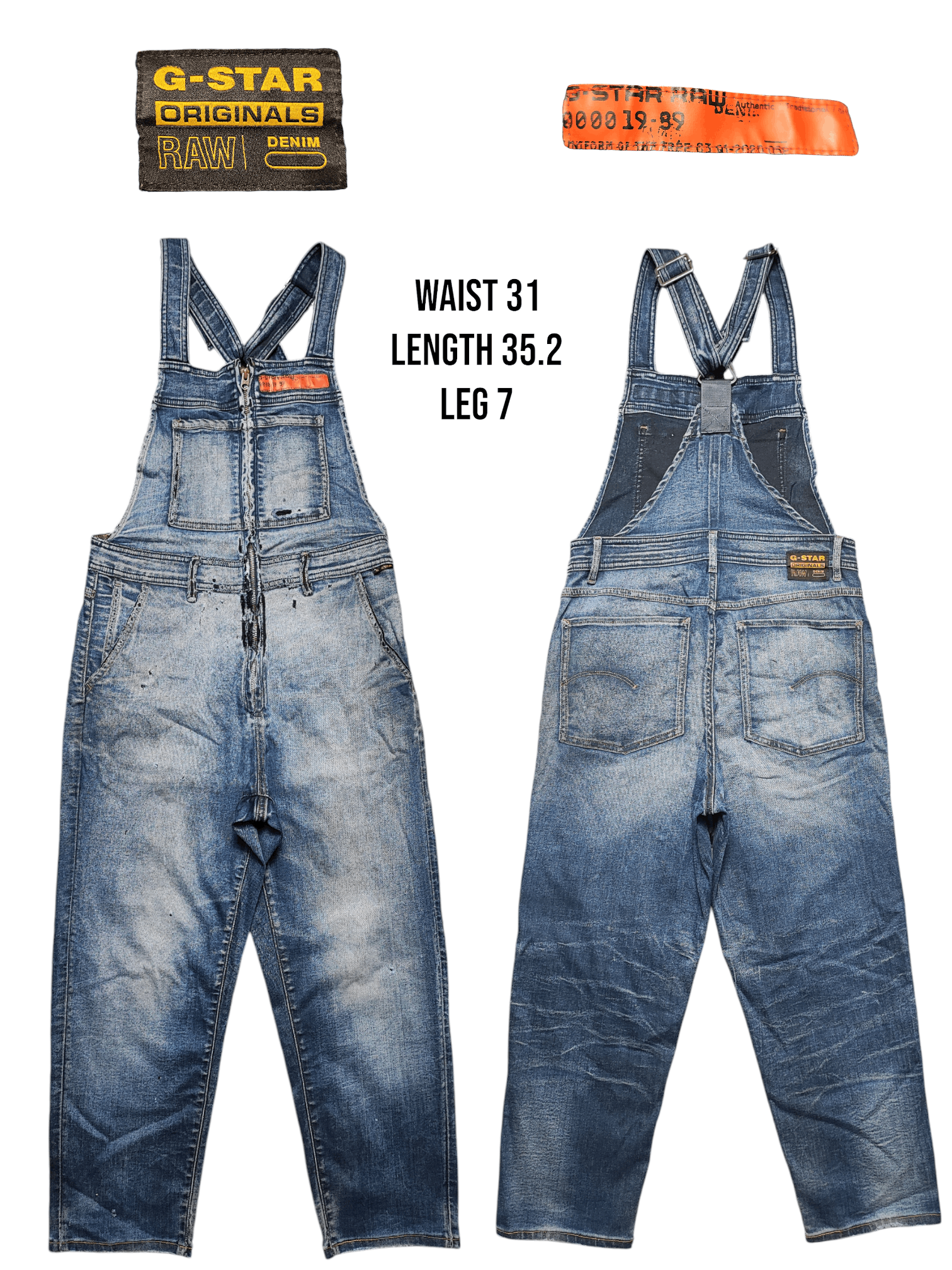 G-Star × Japanese Brand Jumpsuit Gstar Raw Denim Size US 31 - 1 Thumbnail