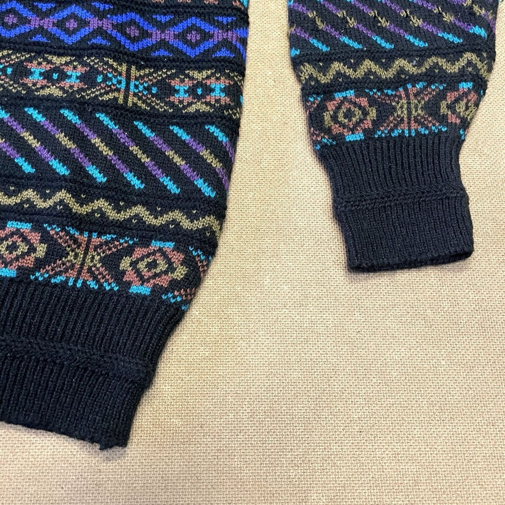 Vintage Vintage Knights Bridge Grandpa Knit Sweater Adult Medium Geometric Ugly 90s Mens Size US M / EU 48-50 / 2 - 4 Thumbnail