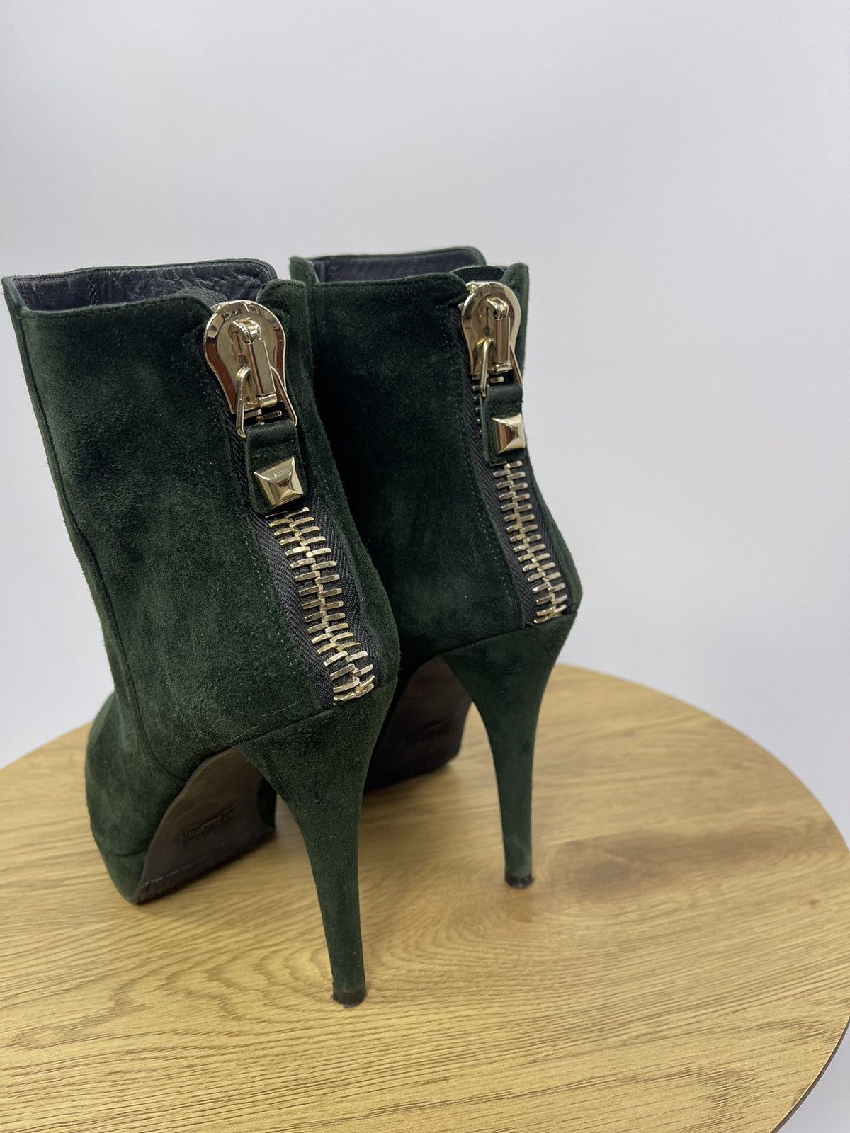 Stuart Weitzman Stuart Weitzman Green Leather Ankle Boots High Heel Size 37 Size US 7 / IT 37 - 5 Thumbnail