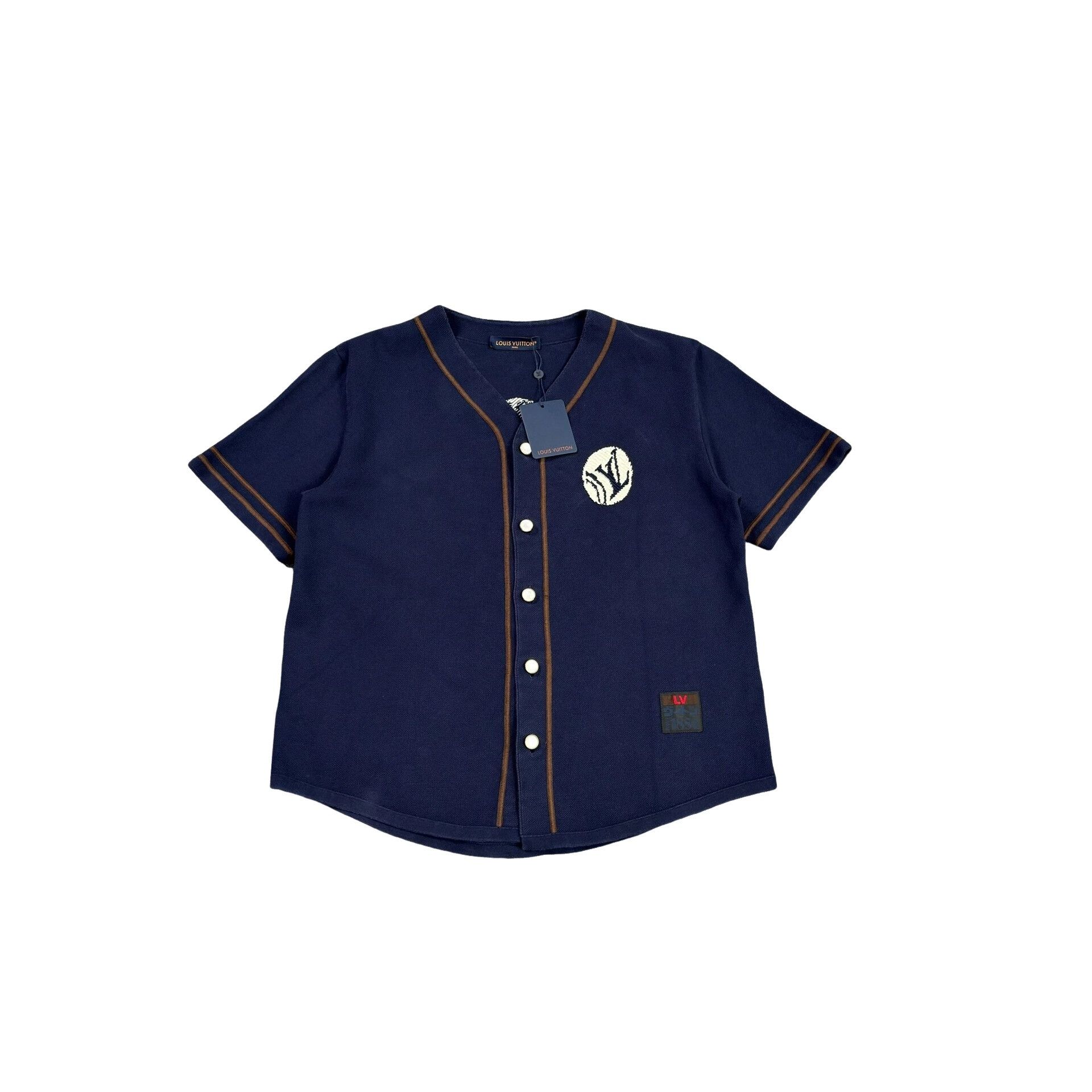 Louis Vuitton Louis Vuitton x Nigo Baseball Jersey Size XL Size US XL / EU 56 / 4 - 1 Thumbnail