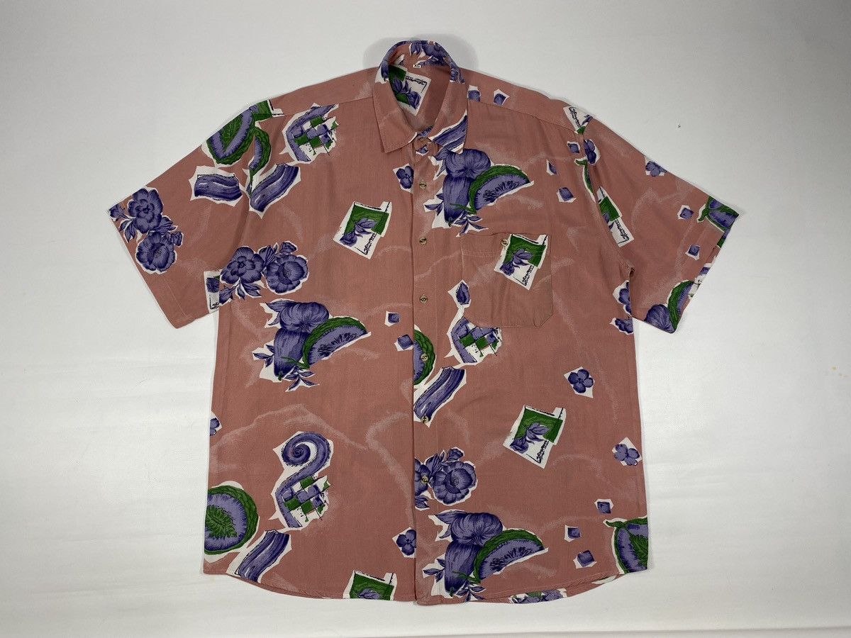 Vintage Vintage 70s 80s Crazy Abstract Hawaiian Festival Party Shirt Size US XL / EU 56 / 4 - 13 Thumbnail
