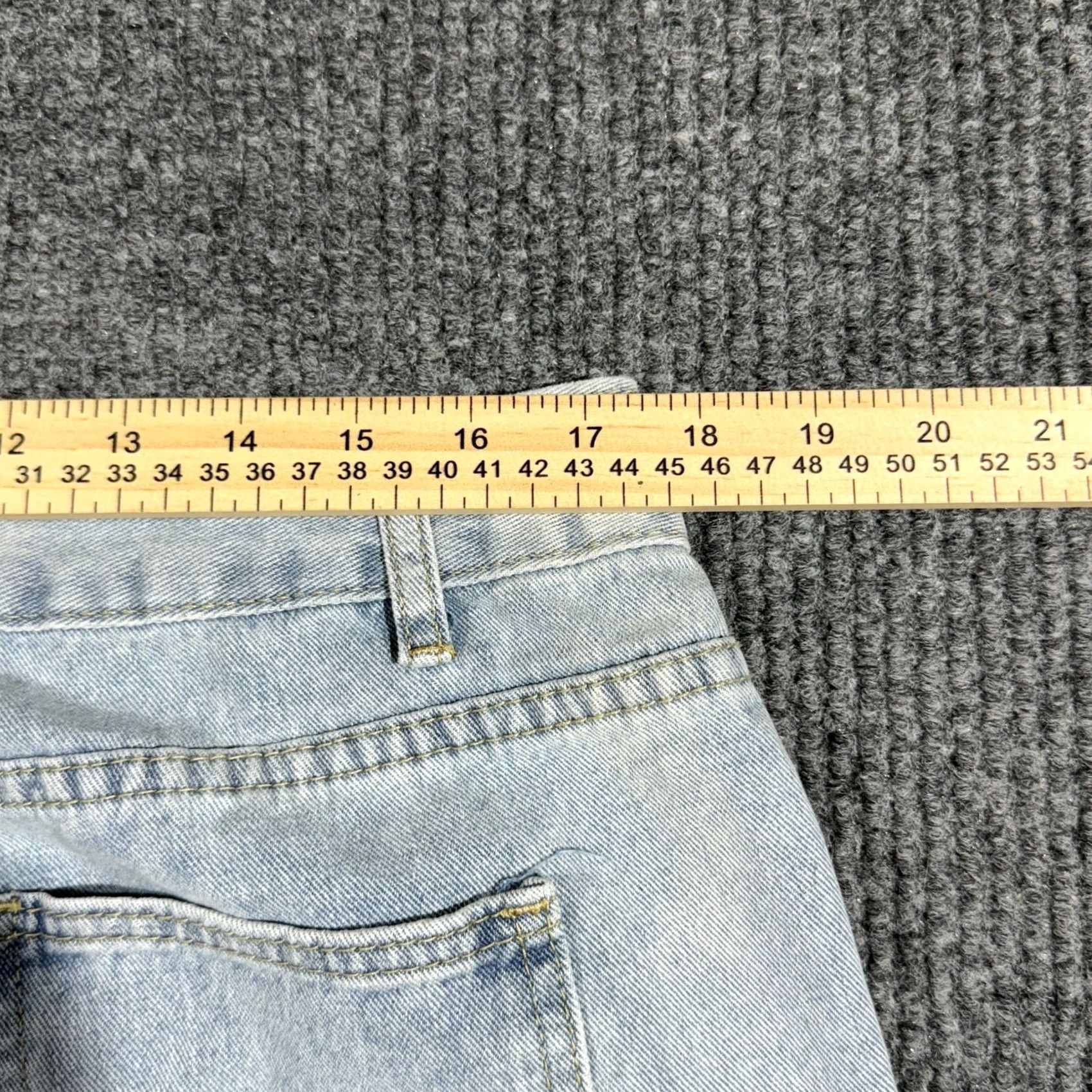 Denime Y2K Baggy Japanese Style Jeans Womens XL Blue Denim Dove Streetwear Hiphop NV Felix Jeans Straight Blue Womens XL Size 40" / US 18 - 5 Thumbnail