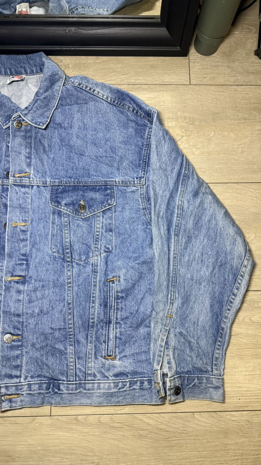Harley Davidson Vintage 1990s Harley Davidson Embossed Denim Jacket Size US L / EU 52-54 / 3 - 7 Thumbnail