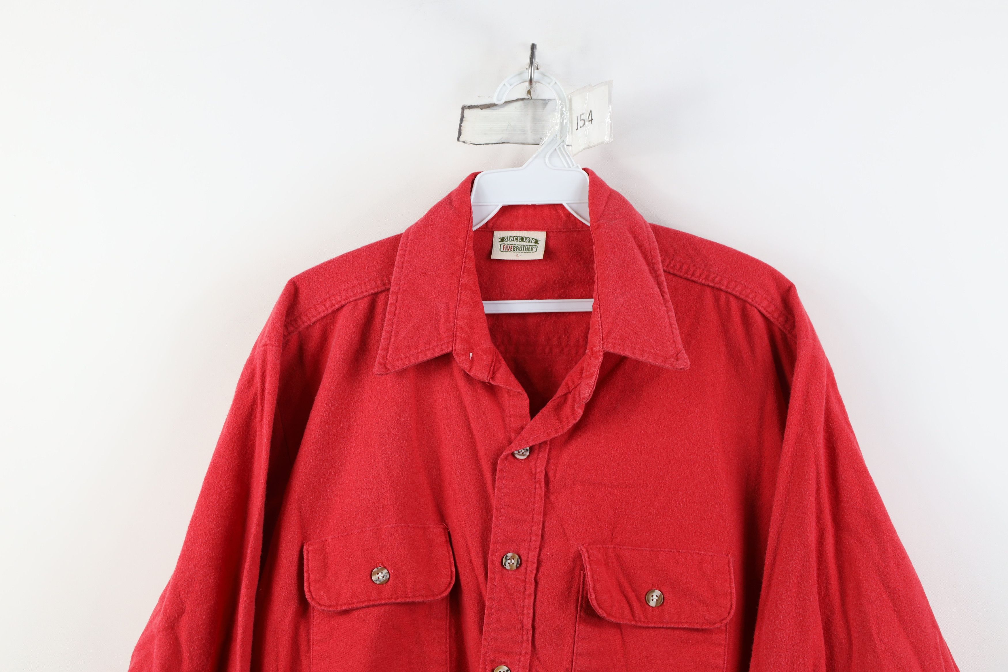 FiveBrother Vintage 70s Five Brother Chamois Collared Button Shirt USA Size US L / EU 52-54 / 3 - 2 Thumbnail