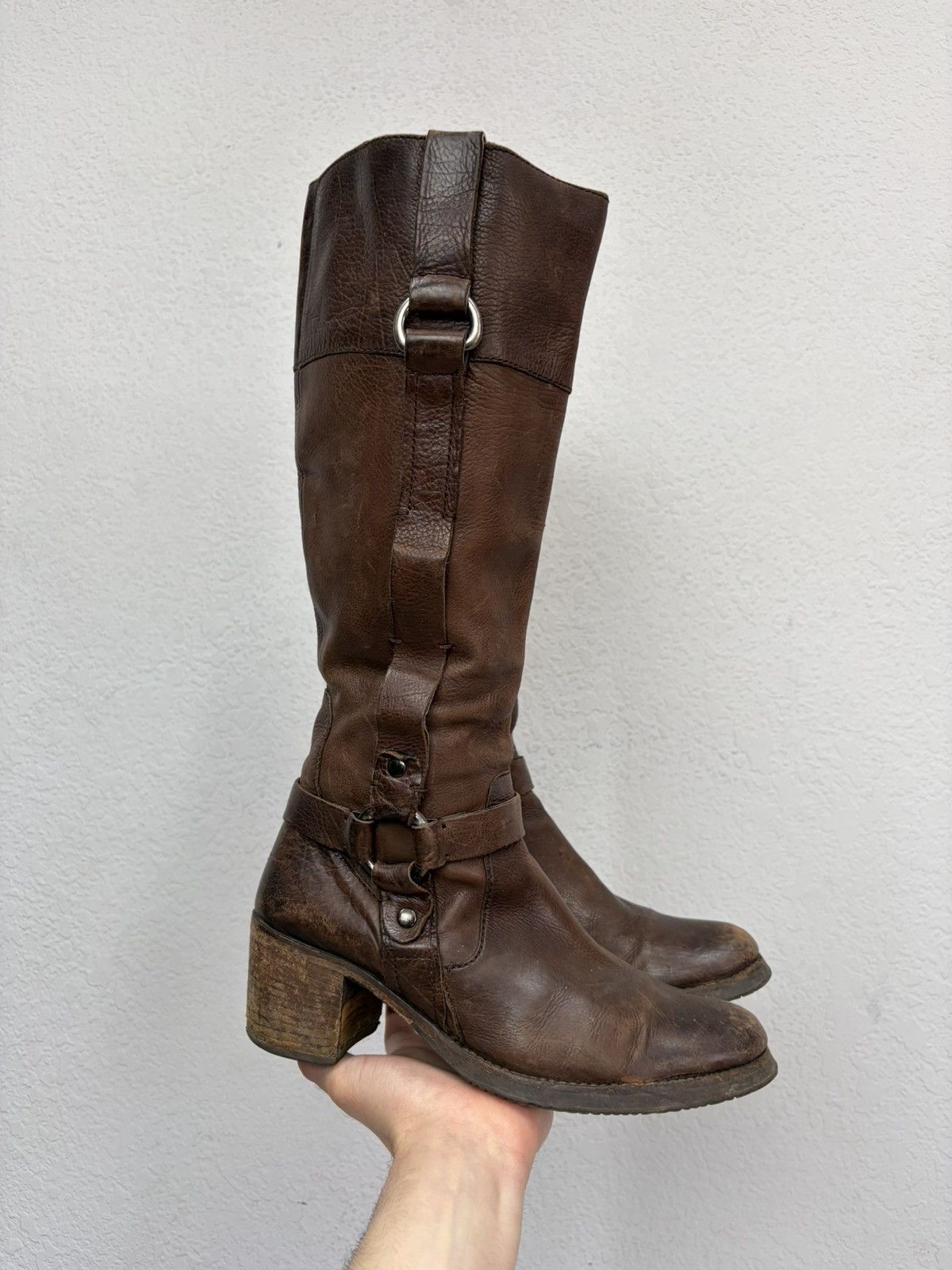 If Six Was Nine A.S. 98 Avant Garde Archive Leather Belted Boots Size US 9 / IT 39 - 4 Thumbnail