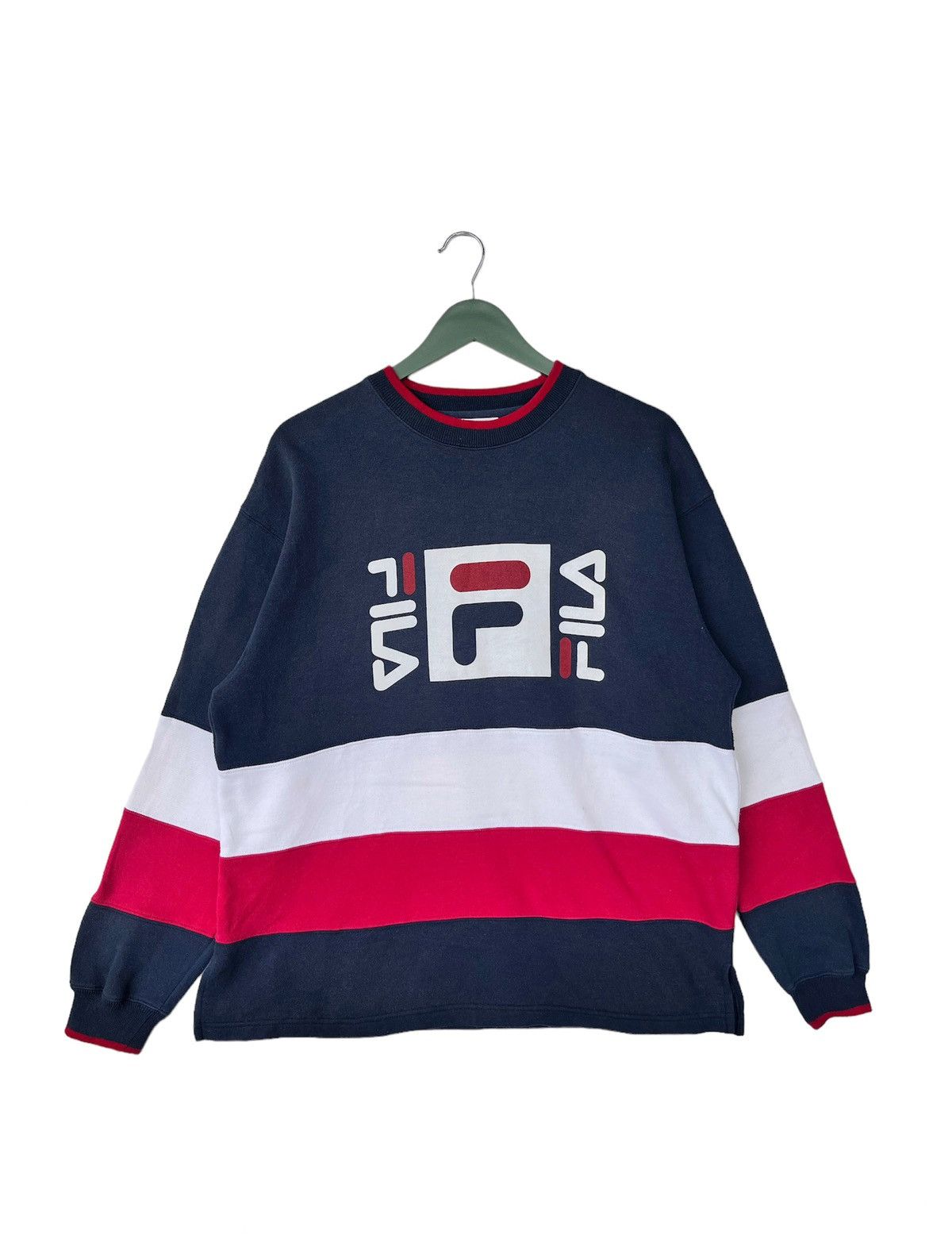 Fila Vintage Fila Three Tones Sweatshirt Size US L / EU 52-54 / 3 - 1 Thumbnail