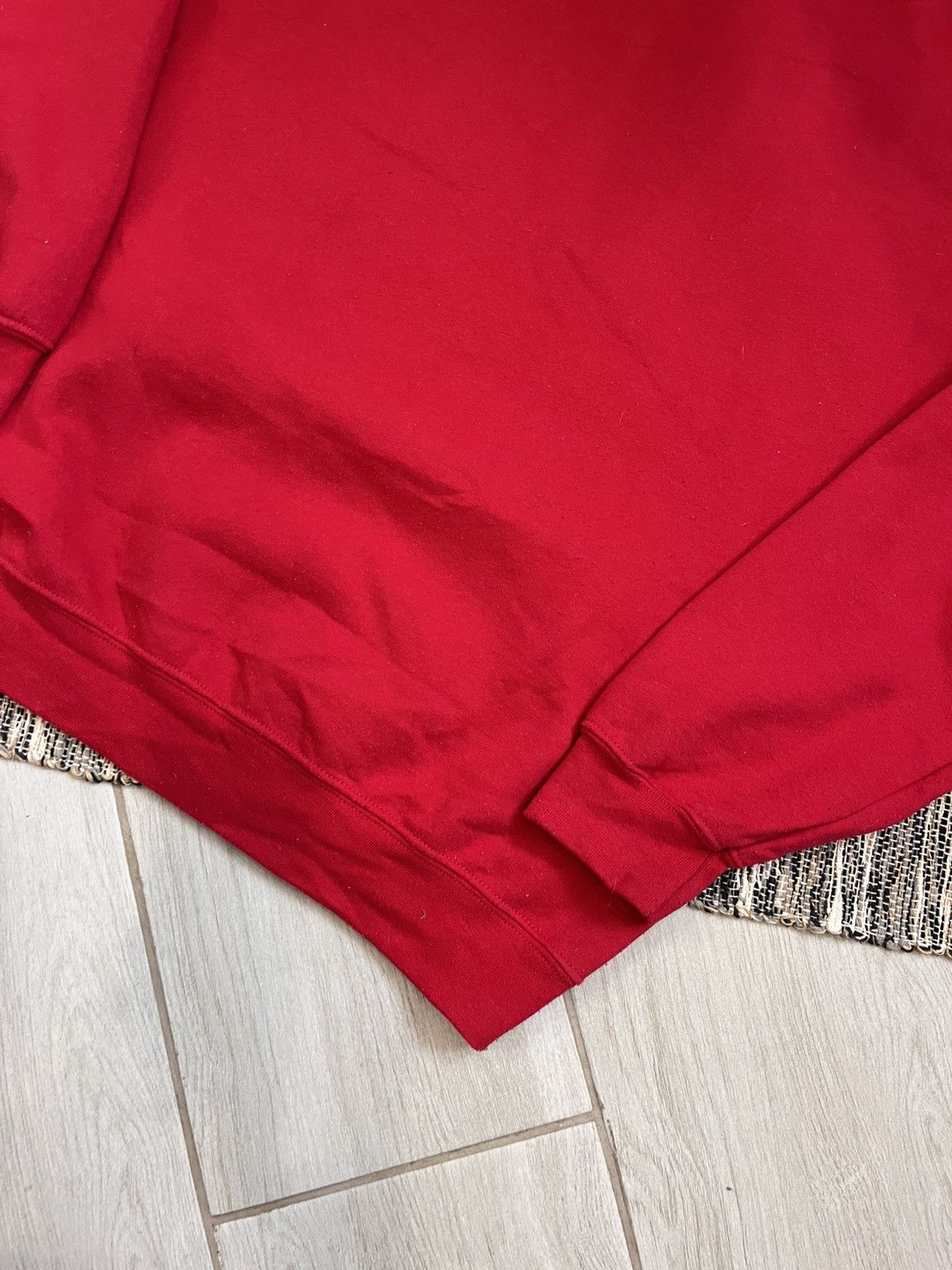 Gildan × Vintage Vintage Gilden Blank Sweatshirt red fleece loose fit Size US M / EU 48-50 / 2 - 15 Thumbnail