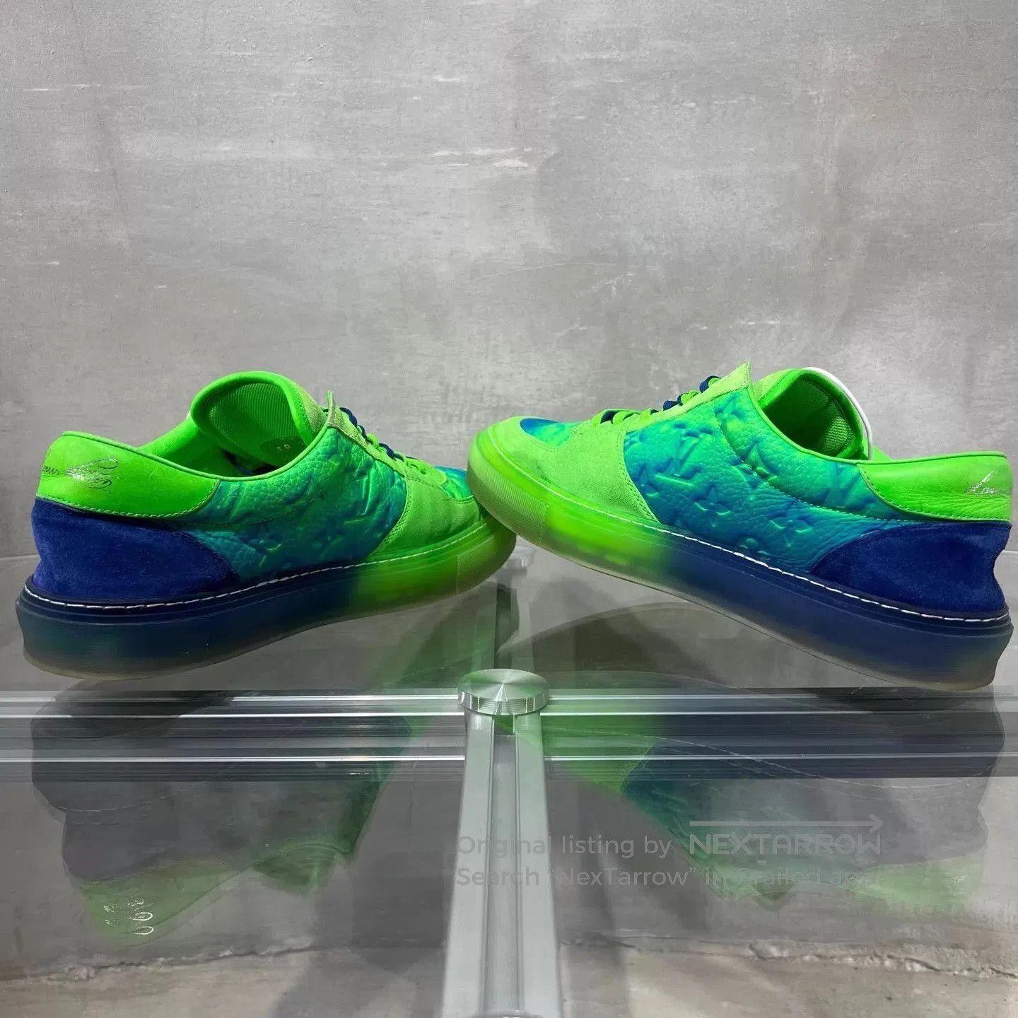 Louis Vuitton Green Low-Top Sneakers Size 10. Size US 10 / EU 43 - 5 Thumbnail