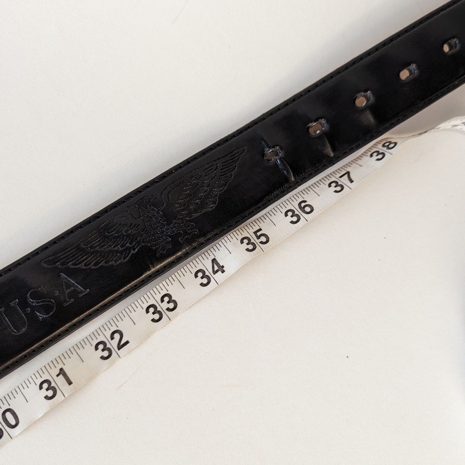 Vintage Vintage USA Eagle Leather Belt / Large Size 38 - 5 Thumbnail