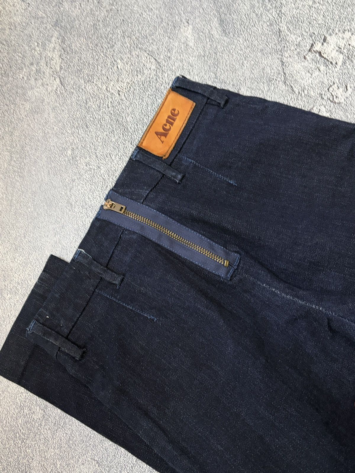 Acne Studios Acne Studios Skin Rinse Dark Blue Indigo Back Zip Jeans 27 Size 27" / US 4 / IT 40 - 10 Thumbnail