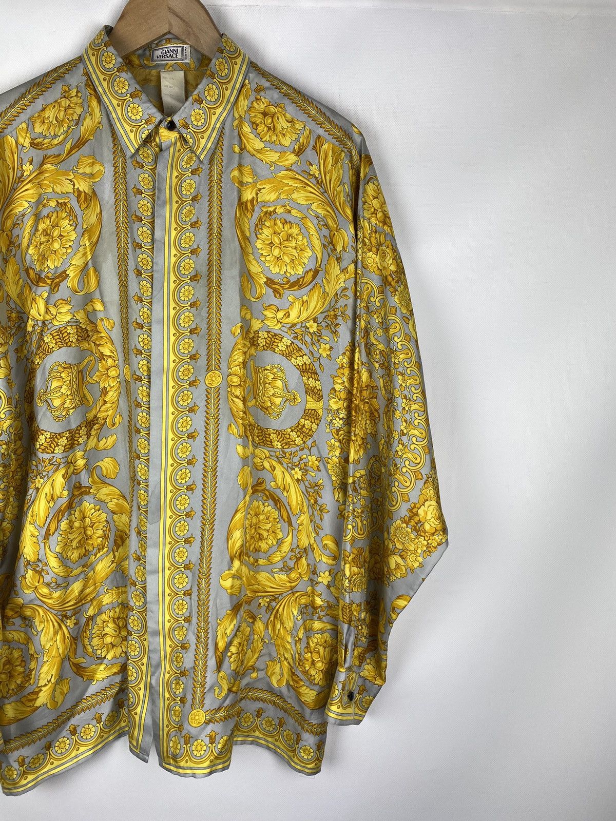 Versace Gianni Versace 90s Barocco pattern silk button up shirt Size US L / EU 52-54 / 3 - 3 Thumbnail