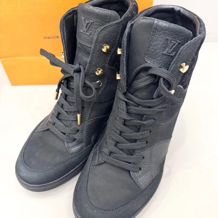 Louis Vuitton Louis Vuitton High-Top Casual Sneakers in Black -2508 Size US 5.5 / EU 38 - 6 Thumbnail