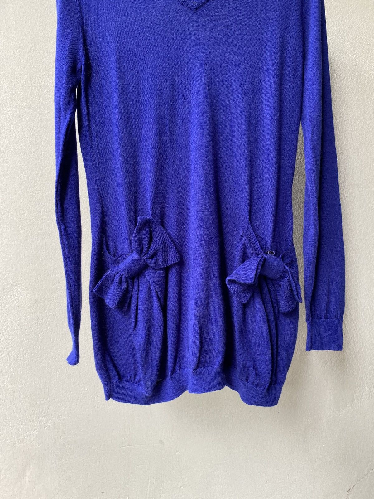 Moschino Moschino Blue Long-Sleeve Knitted dress Size S / US 4 / IT 40 - 4 Thumbnail