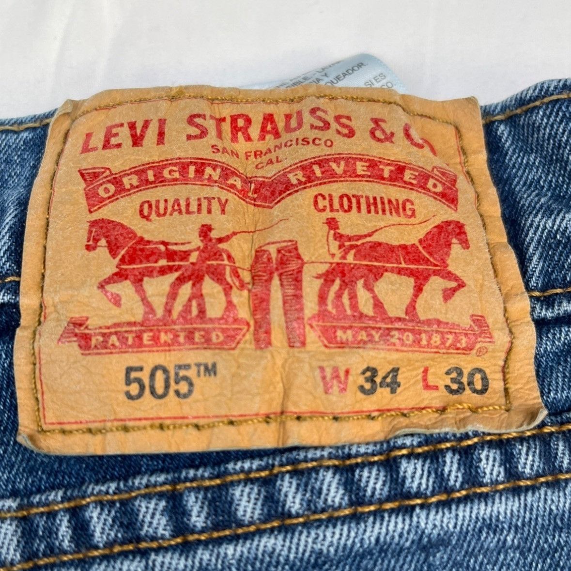 Levi's Levi's 505 Men's Blue Jeans/Straight Leg 34x30 SKU 4063 Size US 34 / EU 50 - 5 Thumbnail