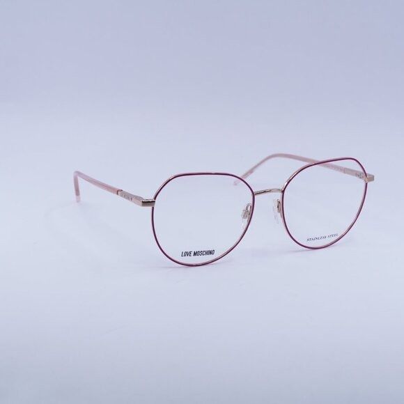 Moschino 🕶️ New Moschino MOL560 0S45 00 Pink/Gold Eyeglasses 54mm Size ONE SIZE - 5 Thumbnail
