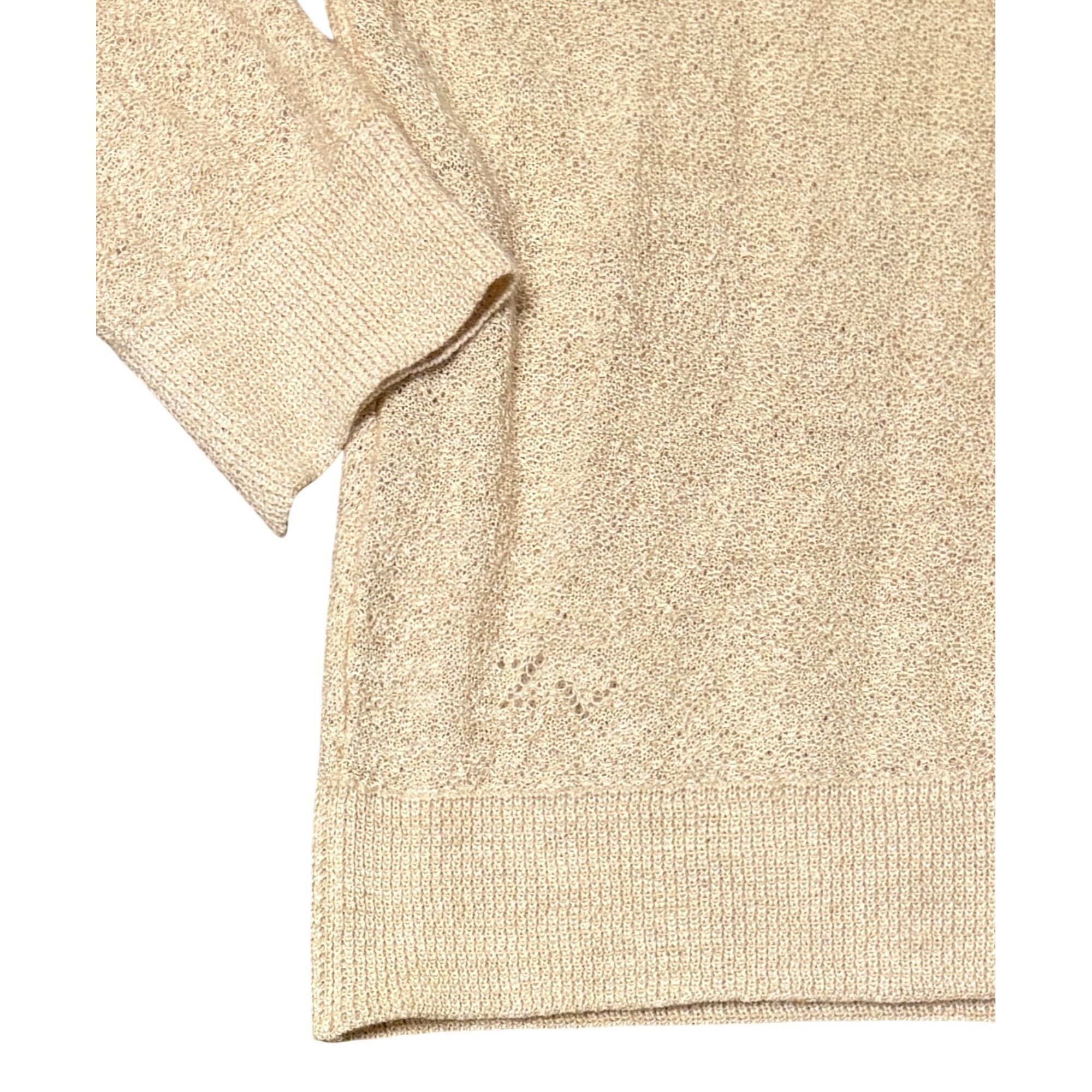 Zadig & Voltaire Zadig & Voltaire L Apple Sweater Alpaca Cotton Ecru V Neck O Size L / US 10 / IT 46 - 6 Thumbnail