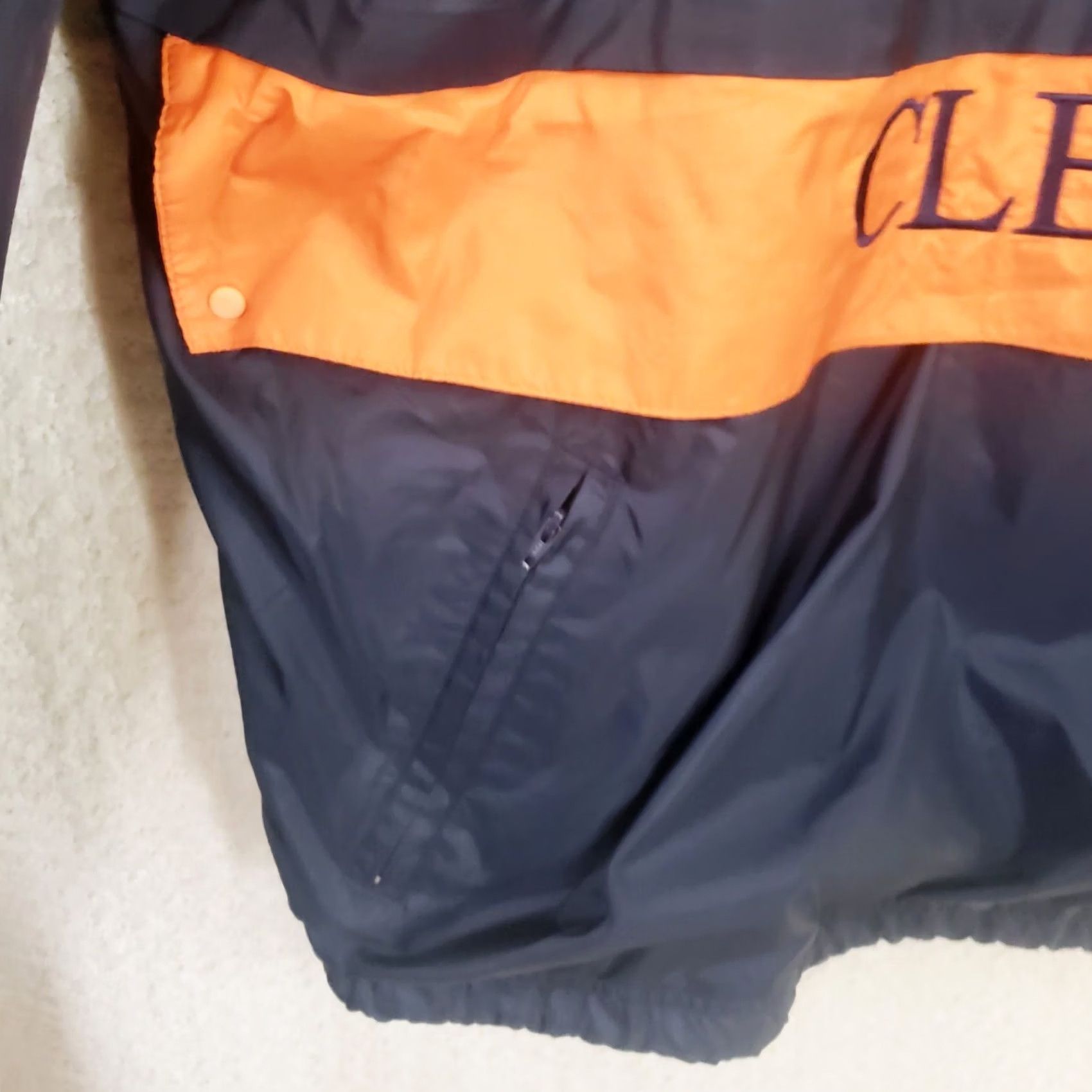 Vintage Charles River Windbreaker Hooded Jacket Men's 2XL Clemson Tigers Orange Black Logo Zipper Embroidered Mid-Length Coat Coat/Outerwear Jacket Size US XXL / EU 58 / 5 - 3 Thumbnail