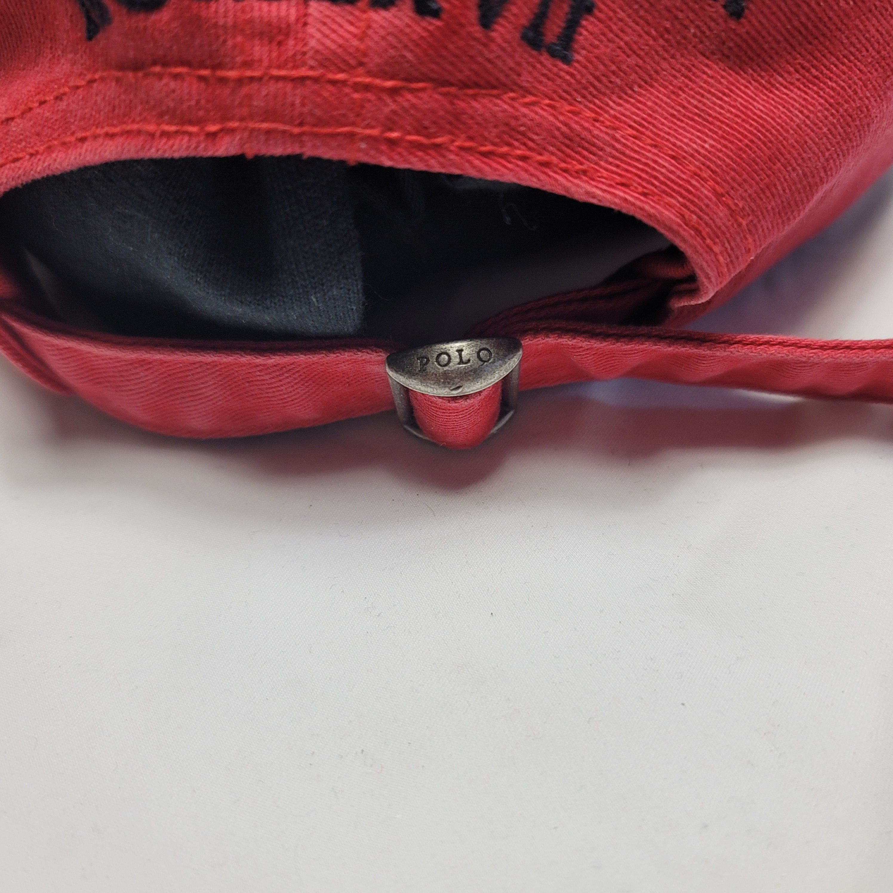 Polo Ralph Lauren Polo Ralph Lauren Red Embroidered Cap Size ONE SIZE - 6 Thumbnail