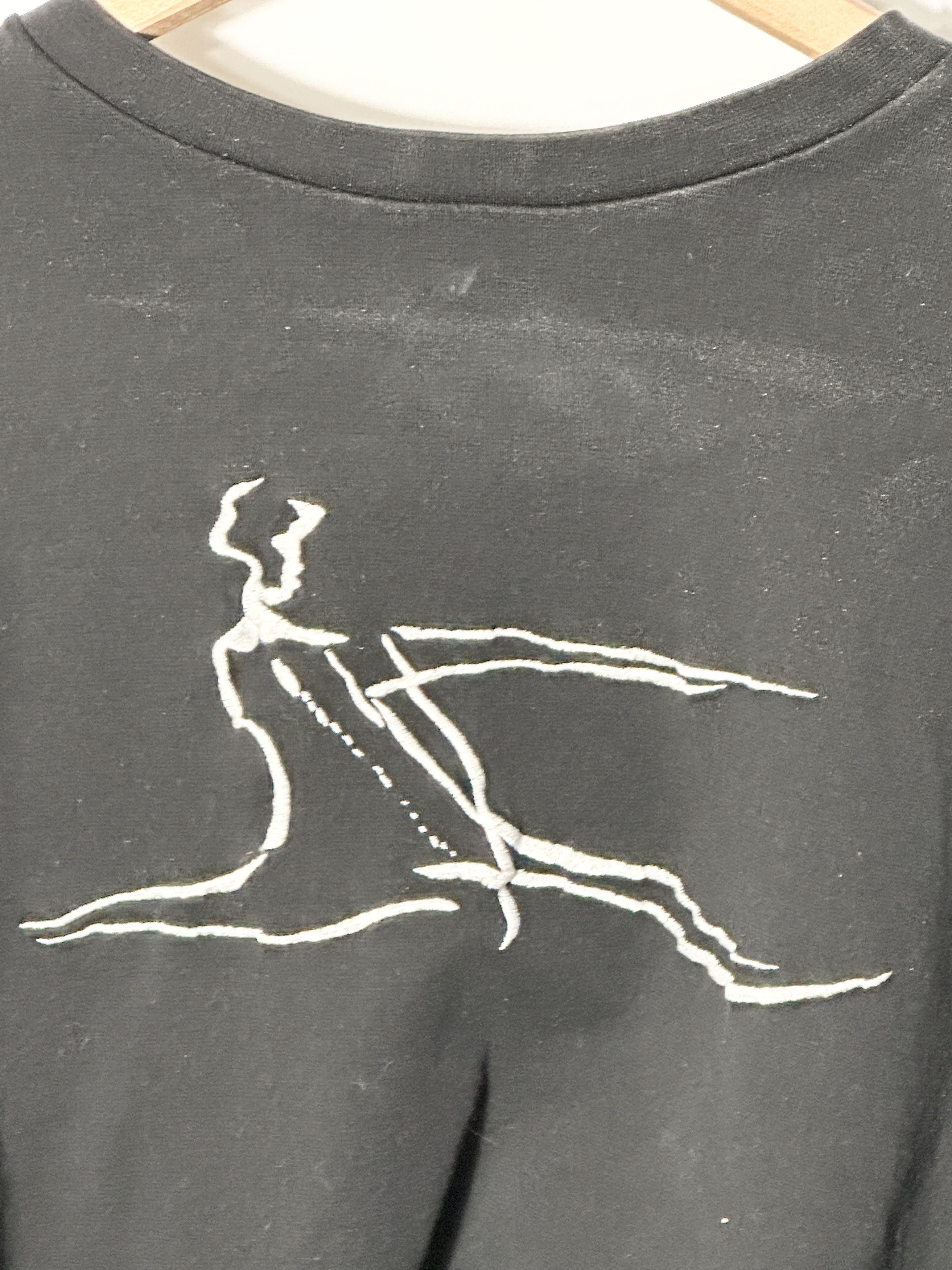 Japanese Brand Amorphia Logo XL Black Crop Top Size US L / EU 52-54 / 3 - 4 Thumbnail