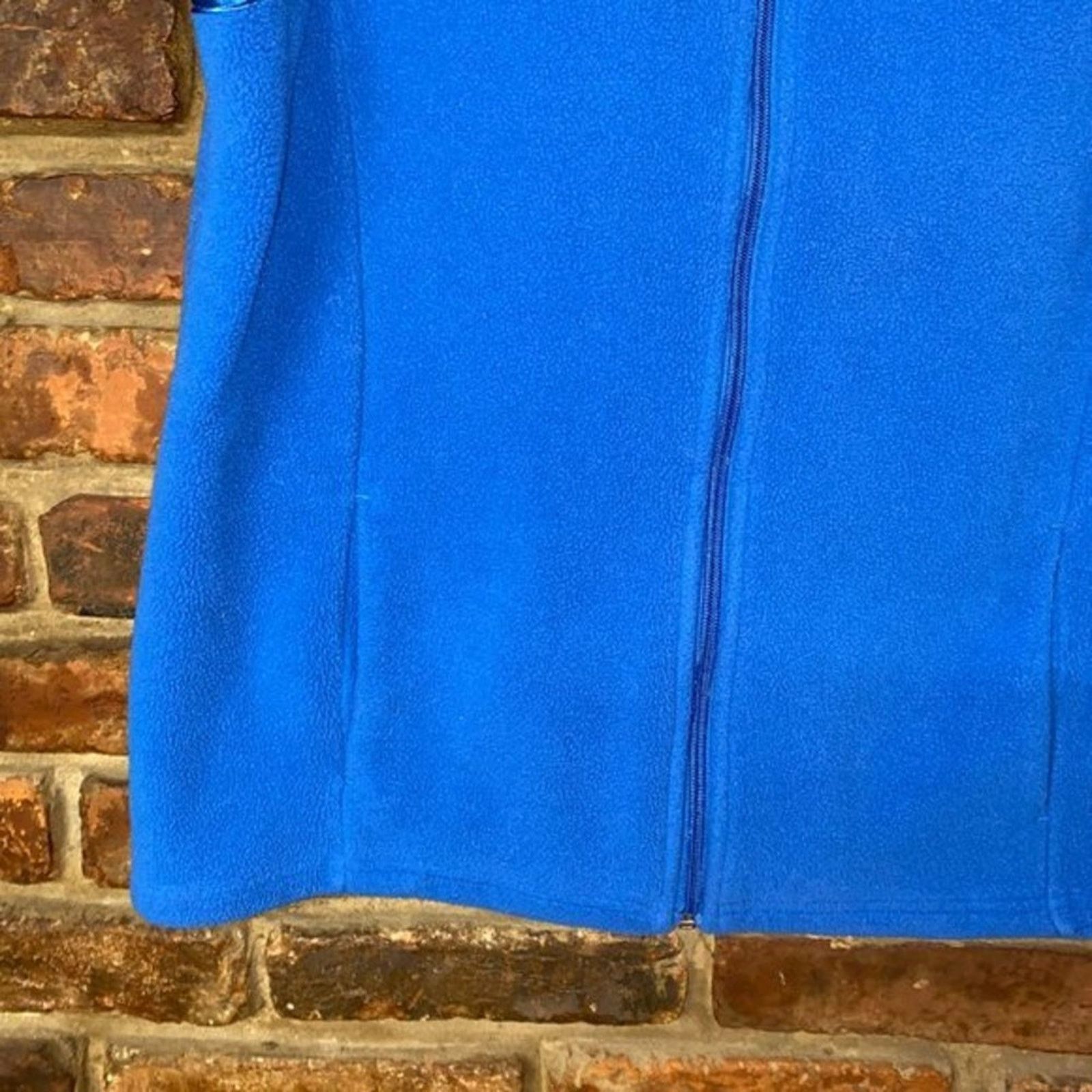 Other Mountain Lake Vintage Blue Fleece Sleeveless Full Zip Vest Size M / US 6-8 / IT 42-44 - 3 Thumbnail