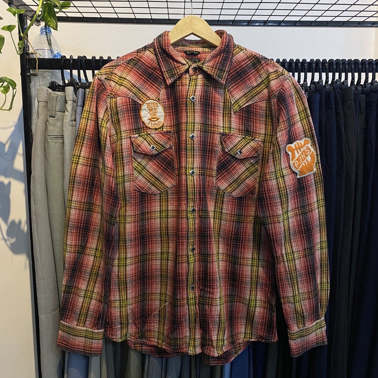 Cowboy Equipment × Japanese Brand × Vintage Vtg lucky store americana western style with diamond button Size US L / EU 52-54 / 3 - 2 Thumbnail