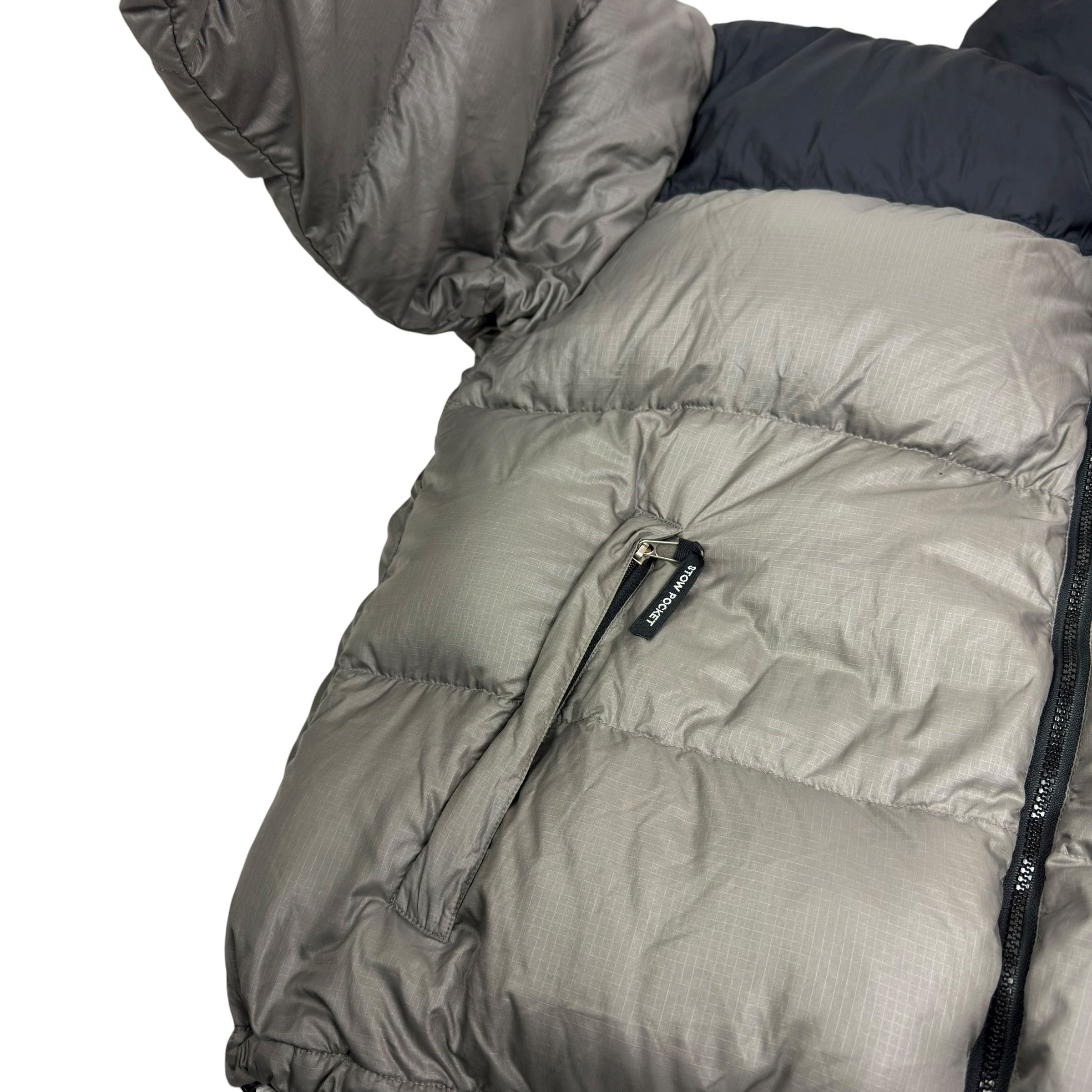 The North Face The North Face 700 Men Gray Black Full Zip Nuptse Jacket 2XL Size US XXL / EU 58 / 5 - 10 Thumbnail