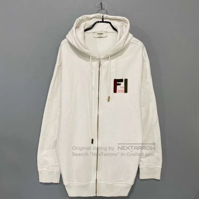 Fendi Fendi Glitter and embroidered logo zip-up jacket Size M / US 6-8 / IT 42-44 - 1 Thumbnail