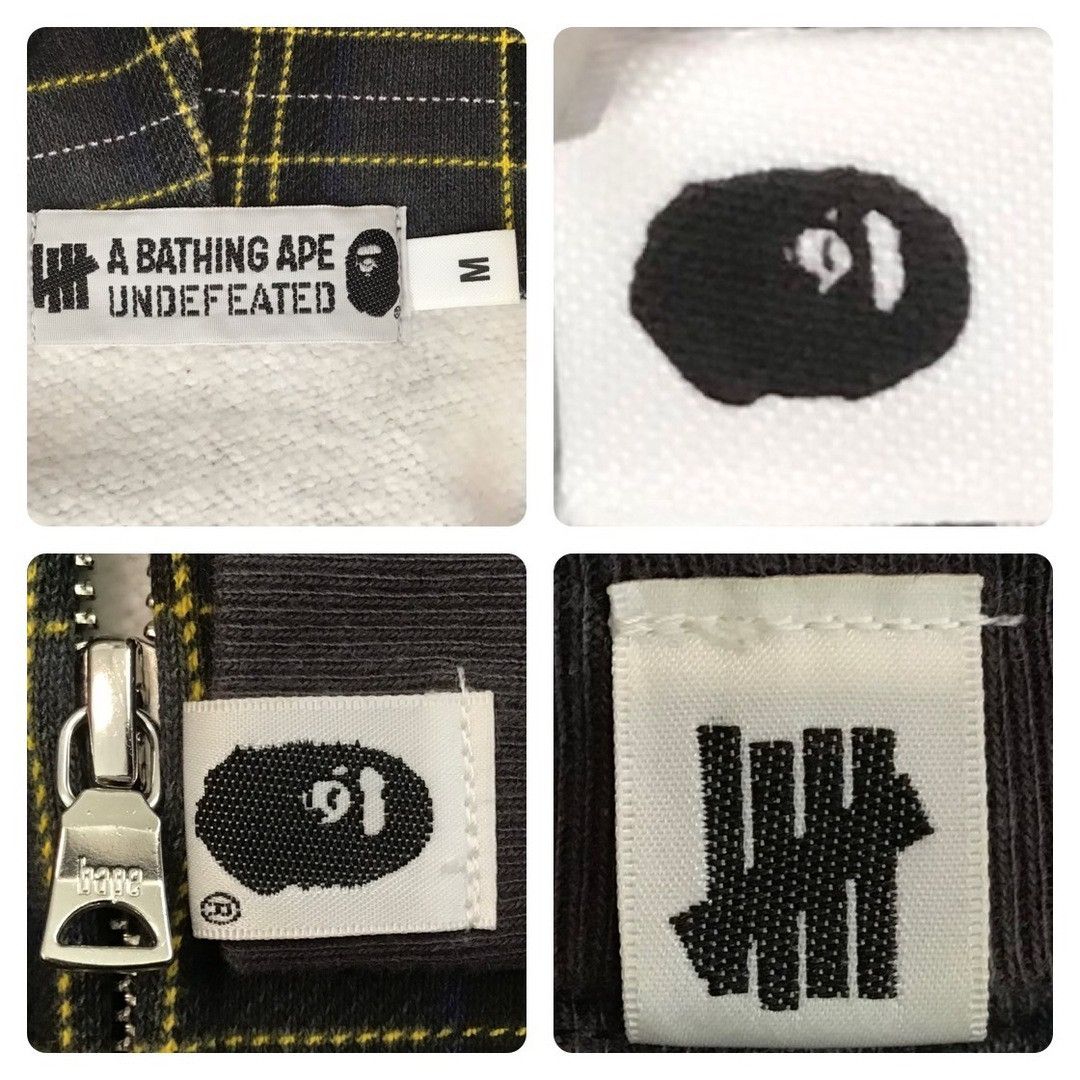 Bape × Undefeated BAPE × Undefeated Check Shark full zip Hoodie a bathing ape Size US M / EU 48-50 / 2 - 8 Thumbnail