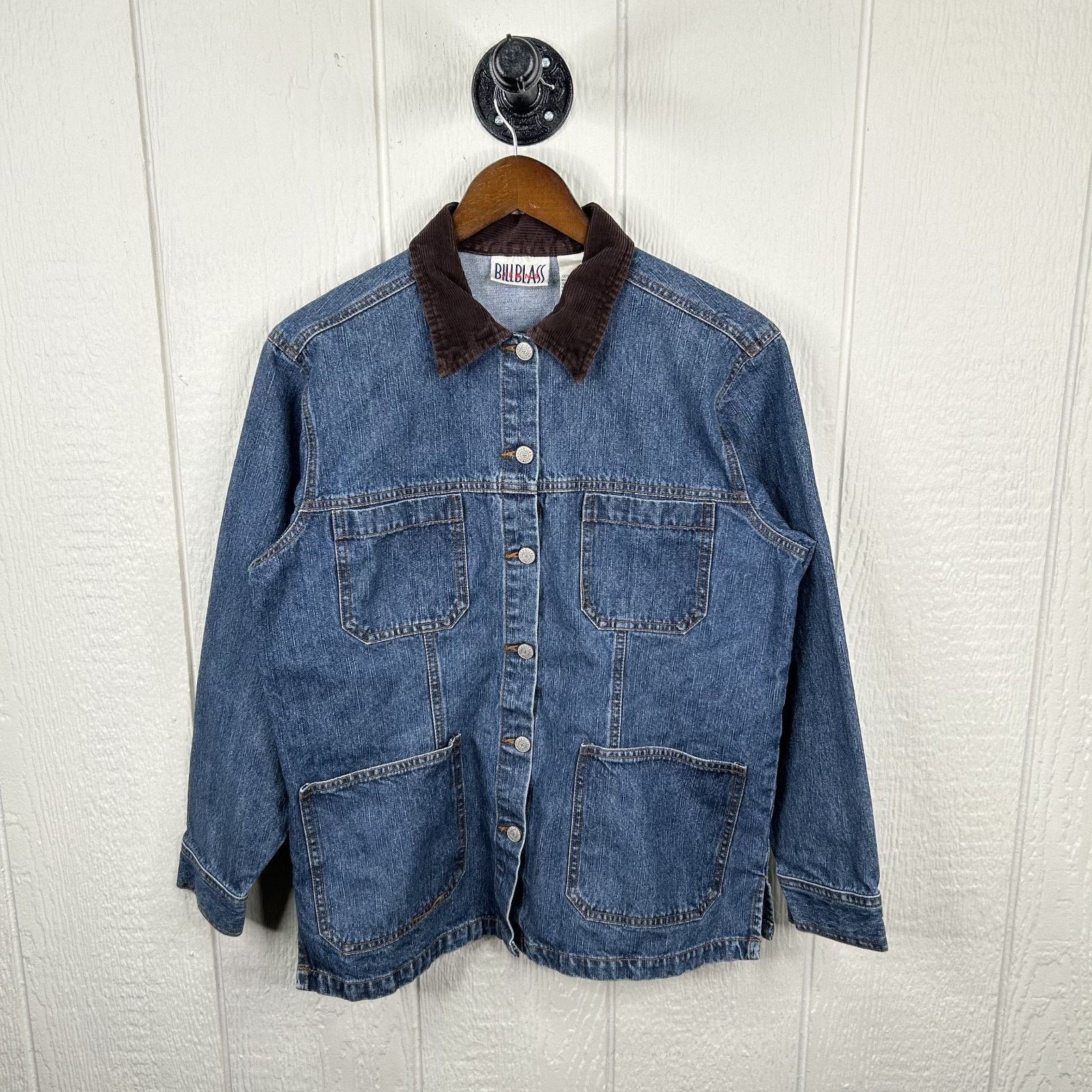 Bill Blass Vintage 90s Bill Blass Button Chore Style Jean Jacket Medium Size US M / EU 48-50 / 2 - 1 Thumbnail