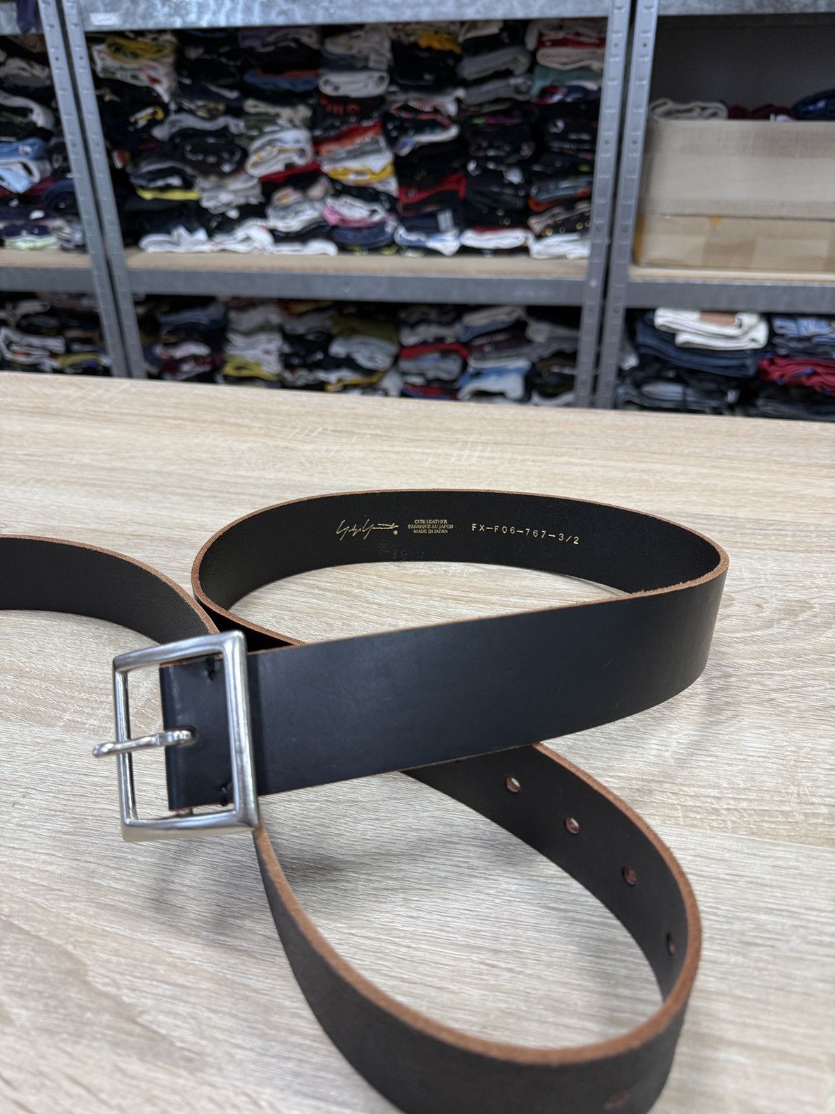 🇯🇵 Yohji Yamamoto Belt Cuir Leather Made in Japan Rare Retro