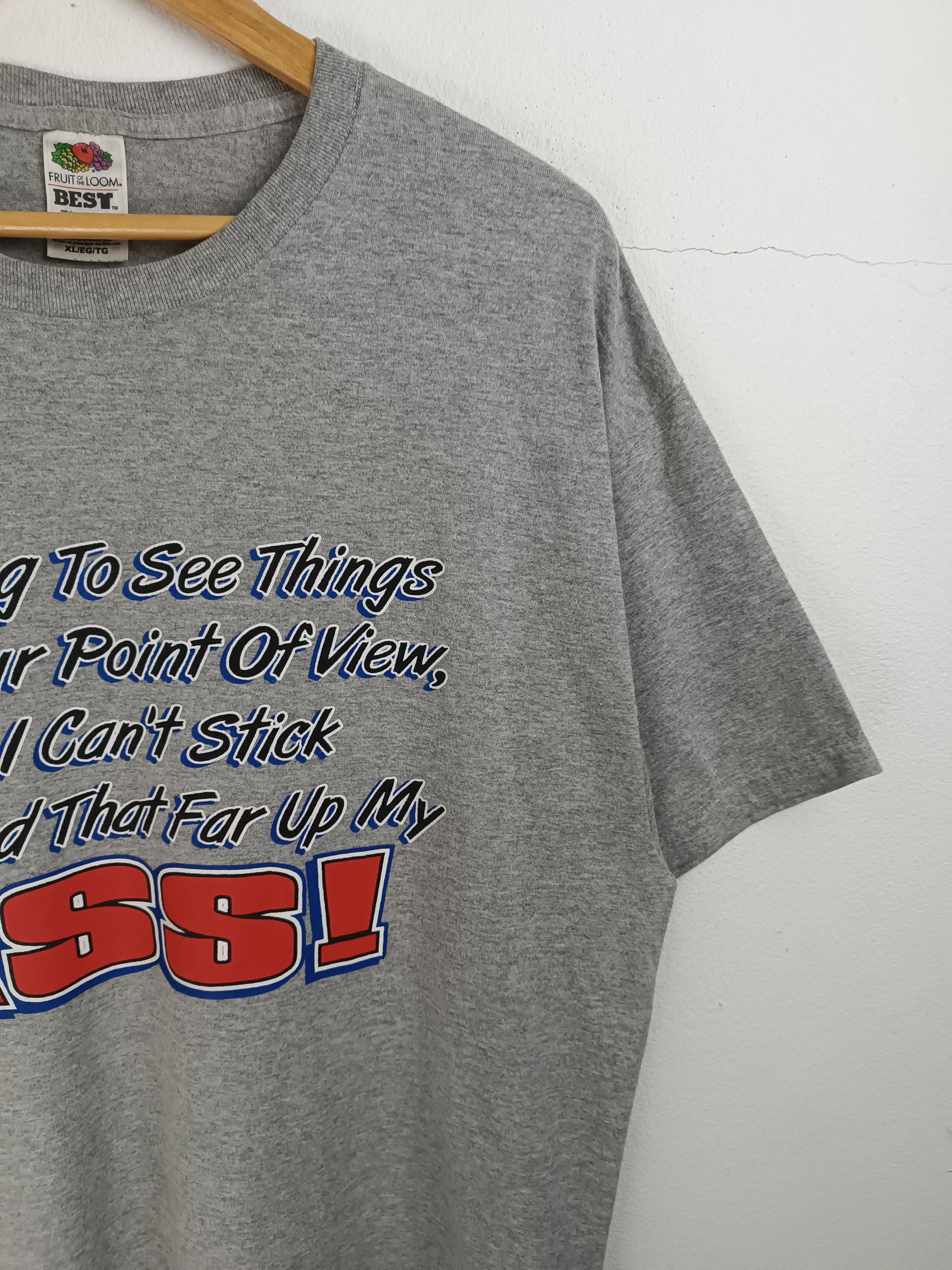 Vintage VINTAGE 90'S MY HEAD THAT FAR UP MY ASS Ts HUMOR ADULT FUNNY Size US XL / EU 56 / 4 - 6 Thumbnail