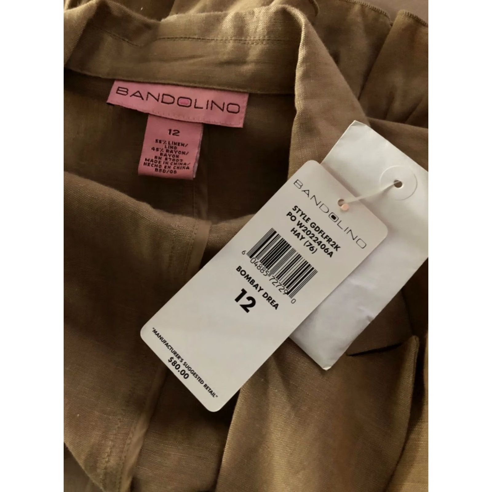 Vintage Bandolino Linen Blazer Jacket 12 Tan Cropped NWT Ruffles Coquette Academia Size XL / US 12-14 / IT 48-50 - 5 Thumbnail