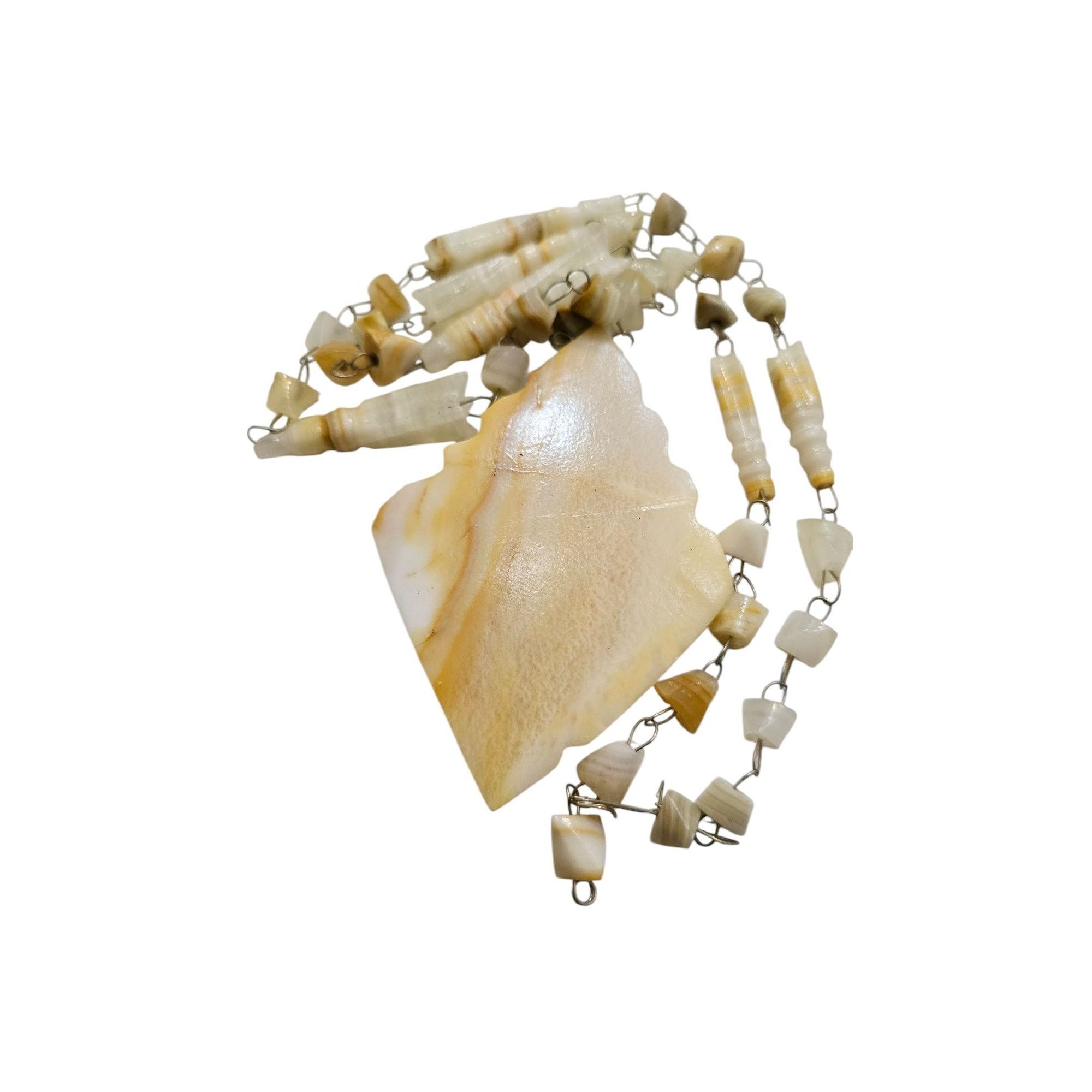 Vintage Vintage Agate Pendant Necklace (A8252) Size ONE SIZE - 2 Thumbnail