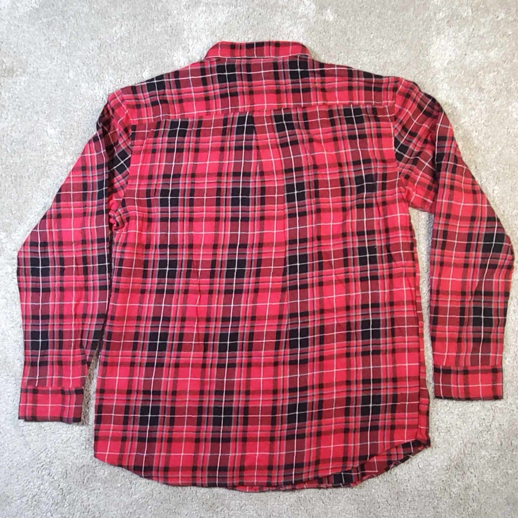 Vintage VINTAGE St Johns Bay Red Plaid Flannel Shirt Mens Cotton XL Buffalo Plaid Casual Travel Workwear 80s 90s Retro USA Men Button-Up Size US XL / EU 56 / 4 - 3 Thumbnail