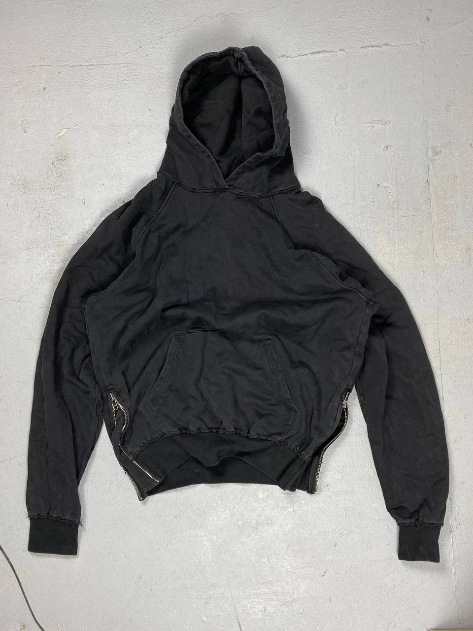 Japanese Brand × Vintage Acid washed faded Zippered Oversized Hoodie Ripped Size US L / EU 52-54 / 3 - 4 Thumbnail