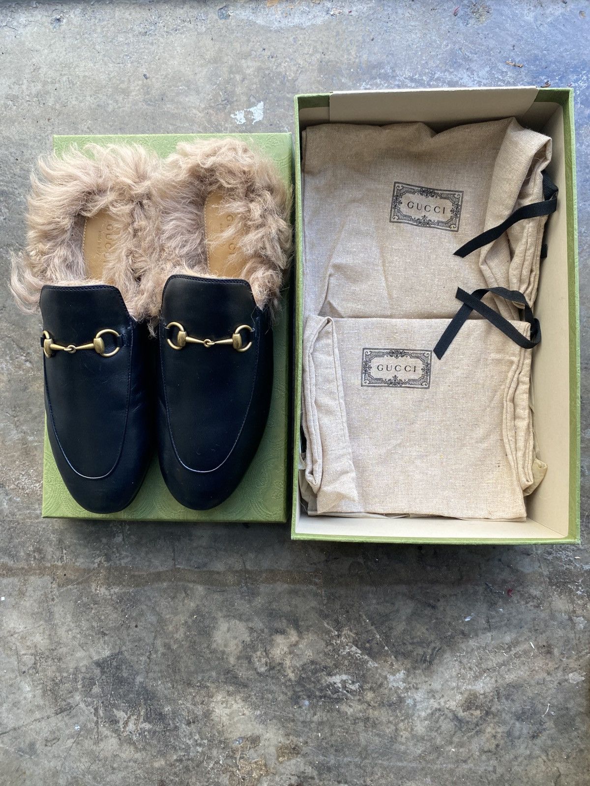 Gucci Gucci Princetown Fur Lined Loafers Size US 9 / IT 39 - 1 Thumbnail
